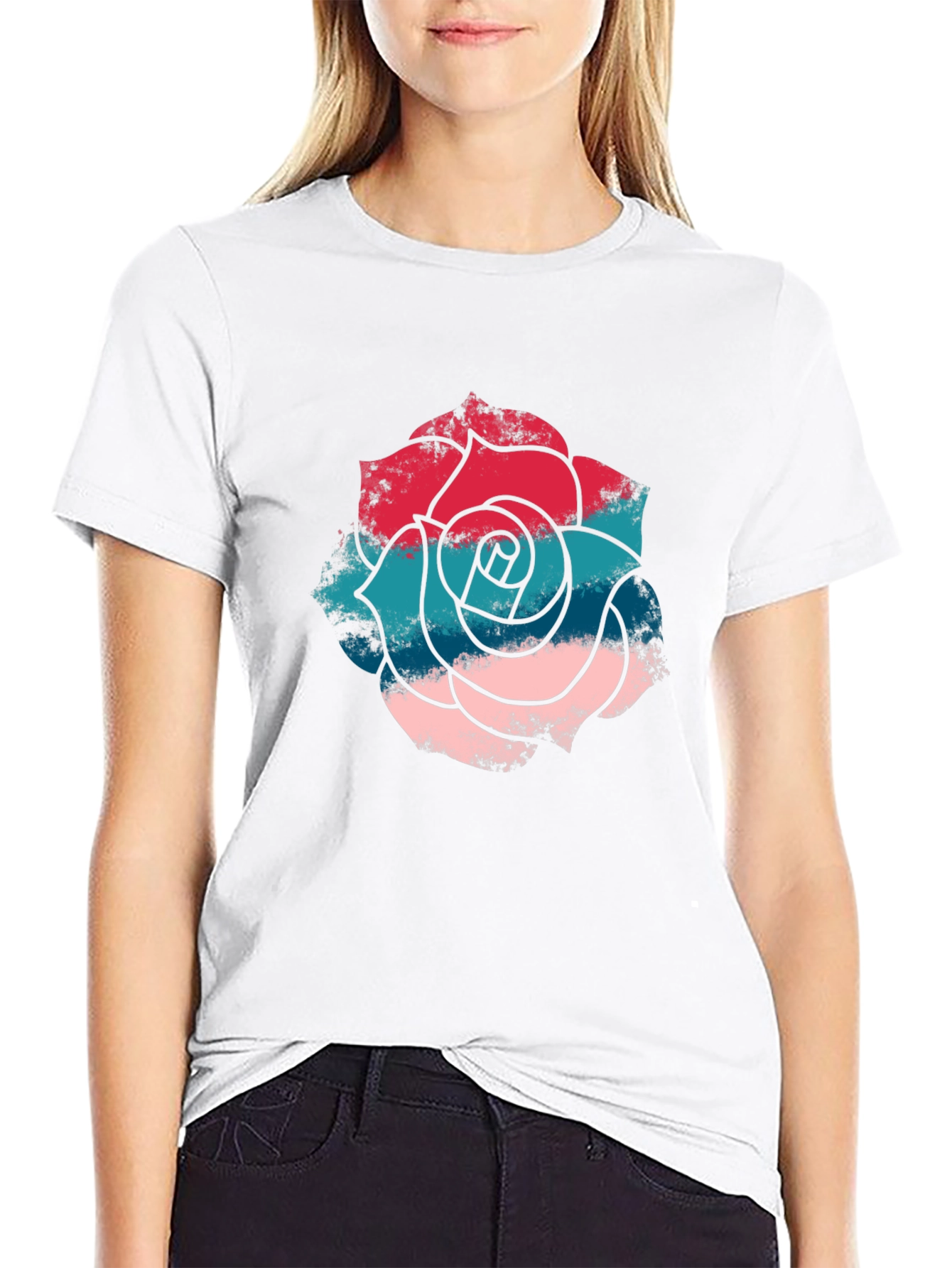 Black Rose Graphic T-Shirt - Stylish Men's Casual Tee view 9