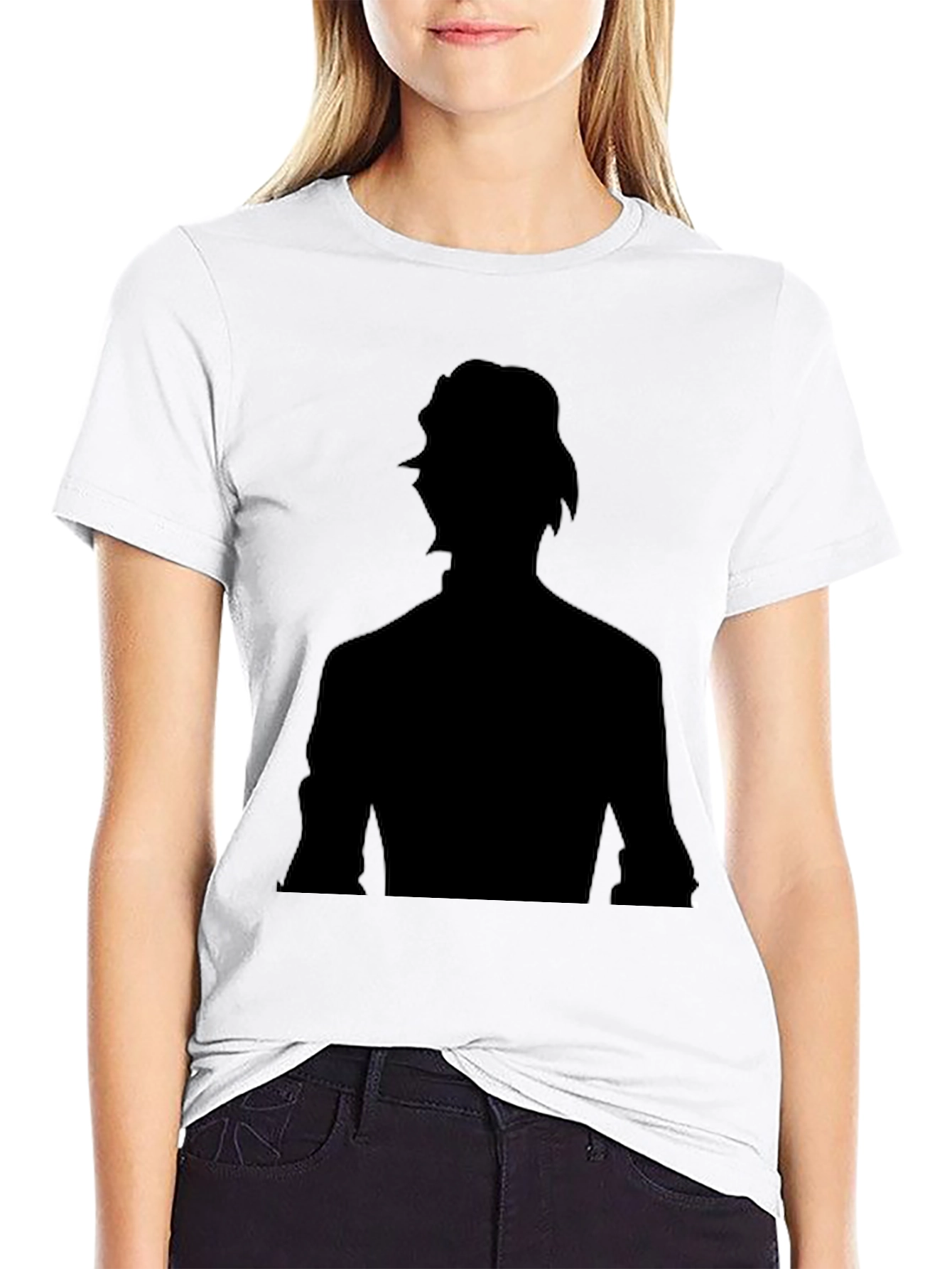 Black Silhouette Graphic Tee - Black Casual Style view 9