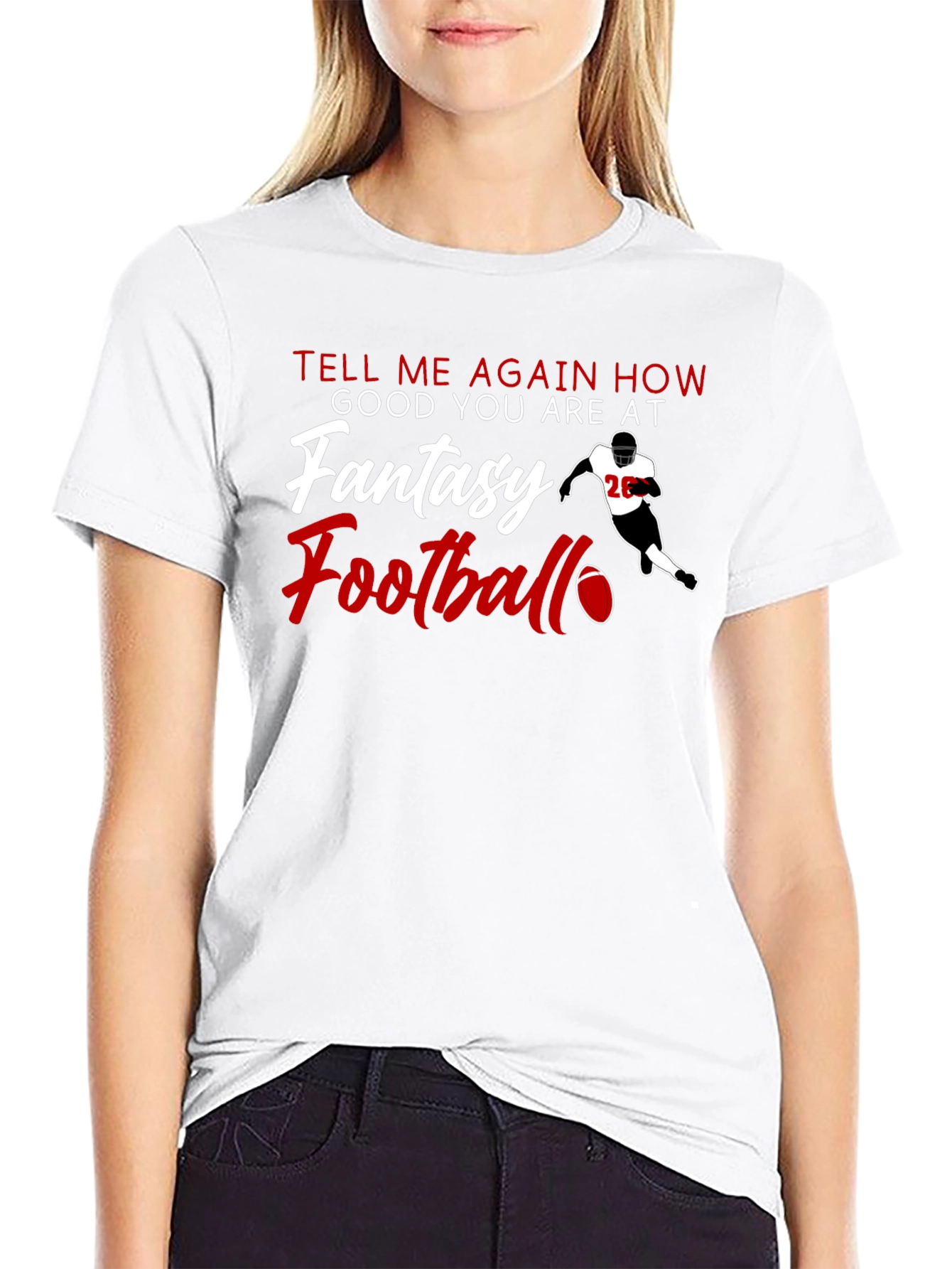 Black Fantasy Football T-Shirt - Tell Me Again view 9
