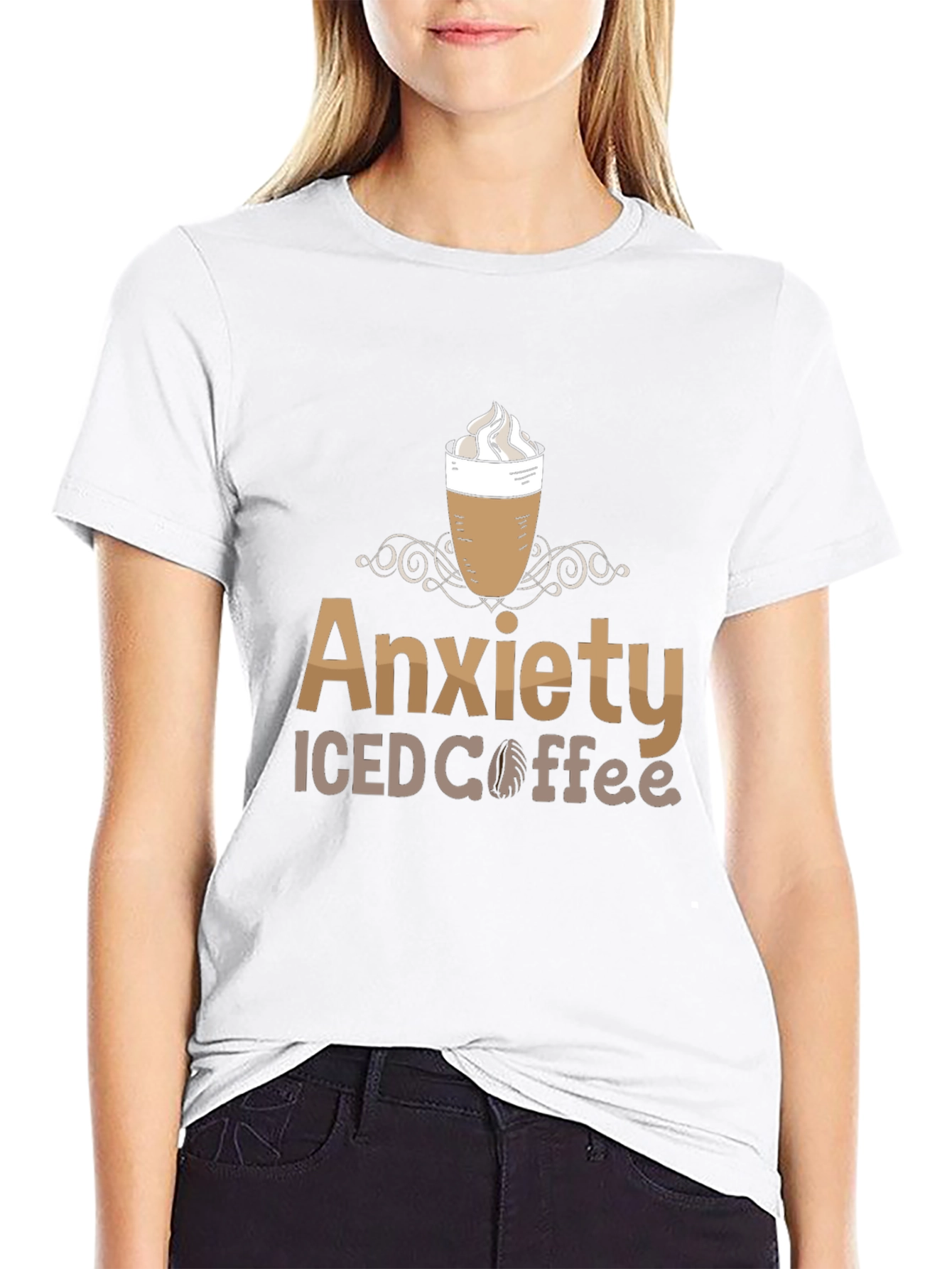 Black Anxiety Iced Coffee Graphic Tee - Comfort & Style view 9