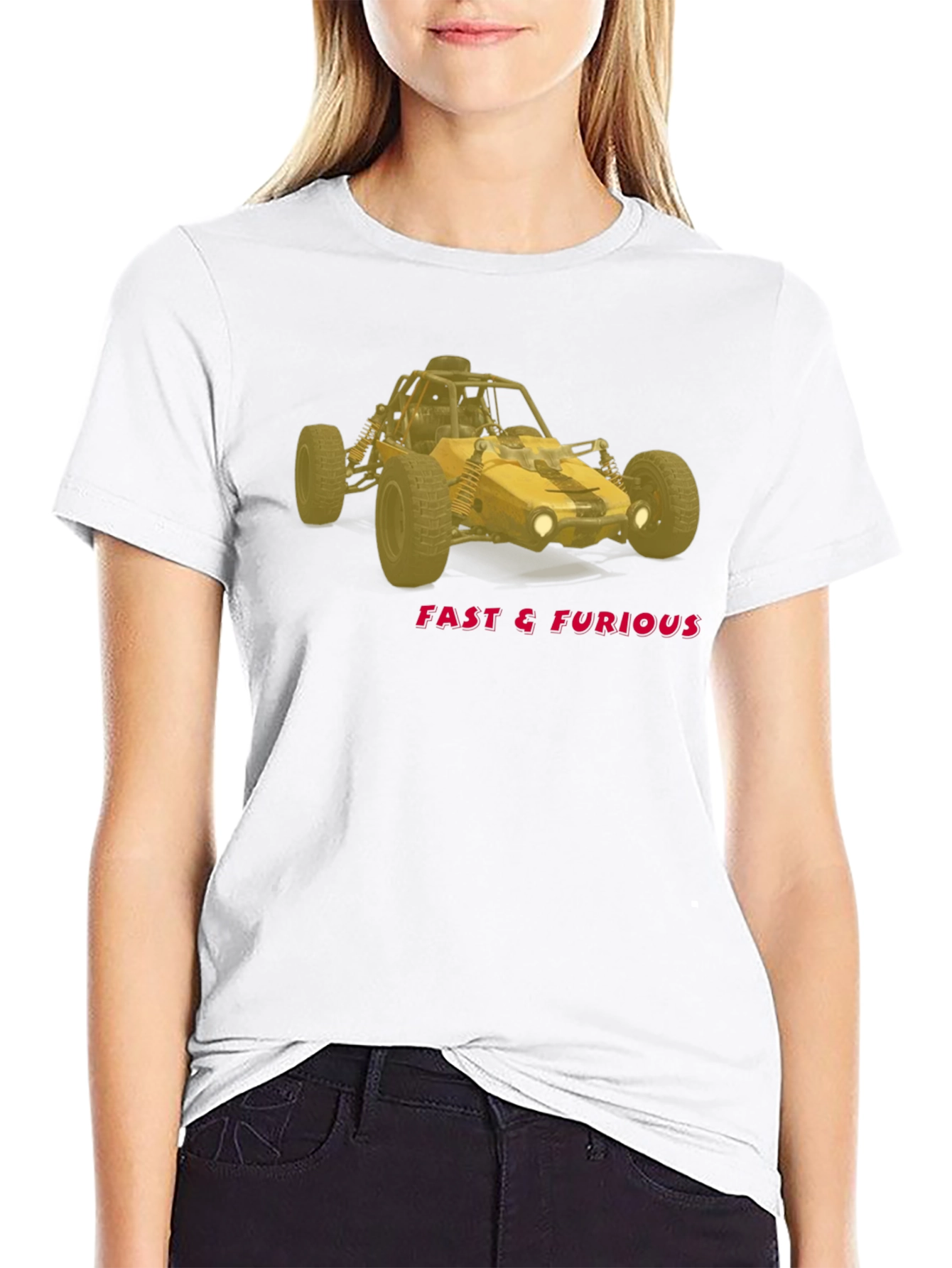 Black Fast & Furious Off-Road Buggy Black T-Shirt view 9