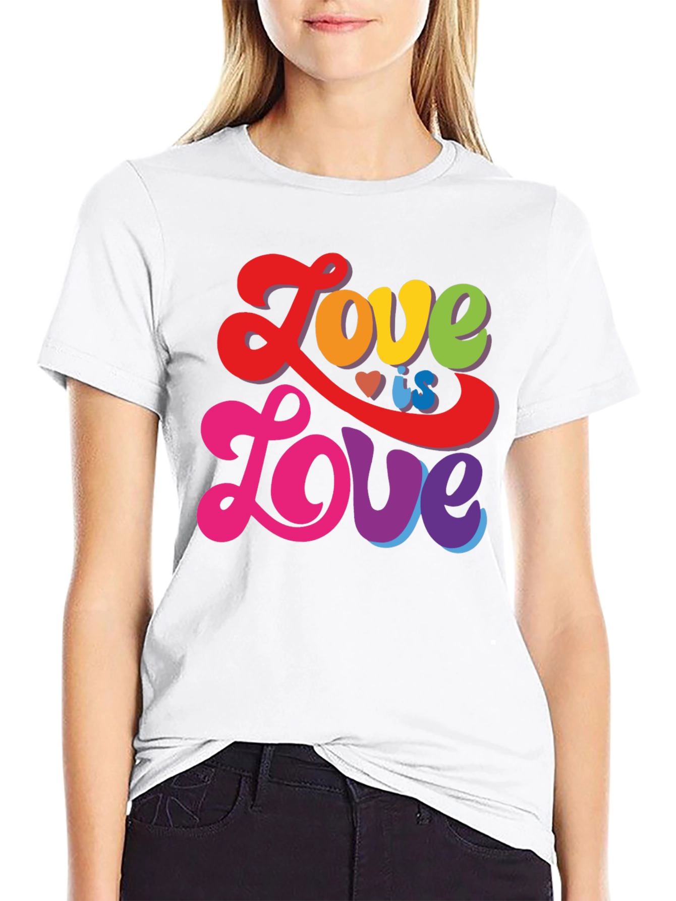 Black Love is Love Rainbow Graphic Tee view 9