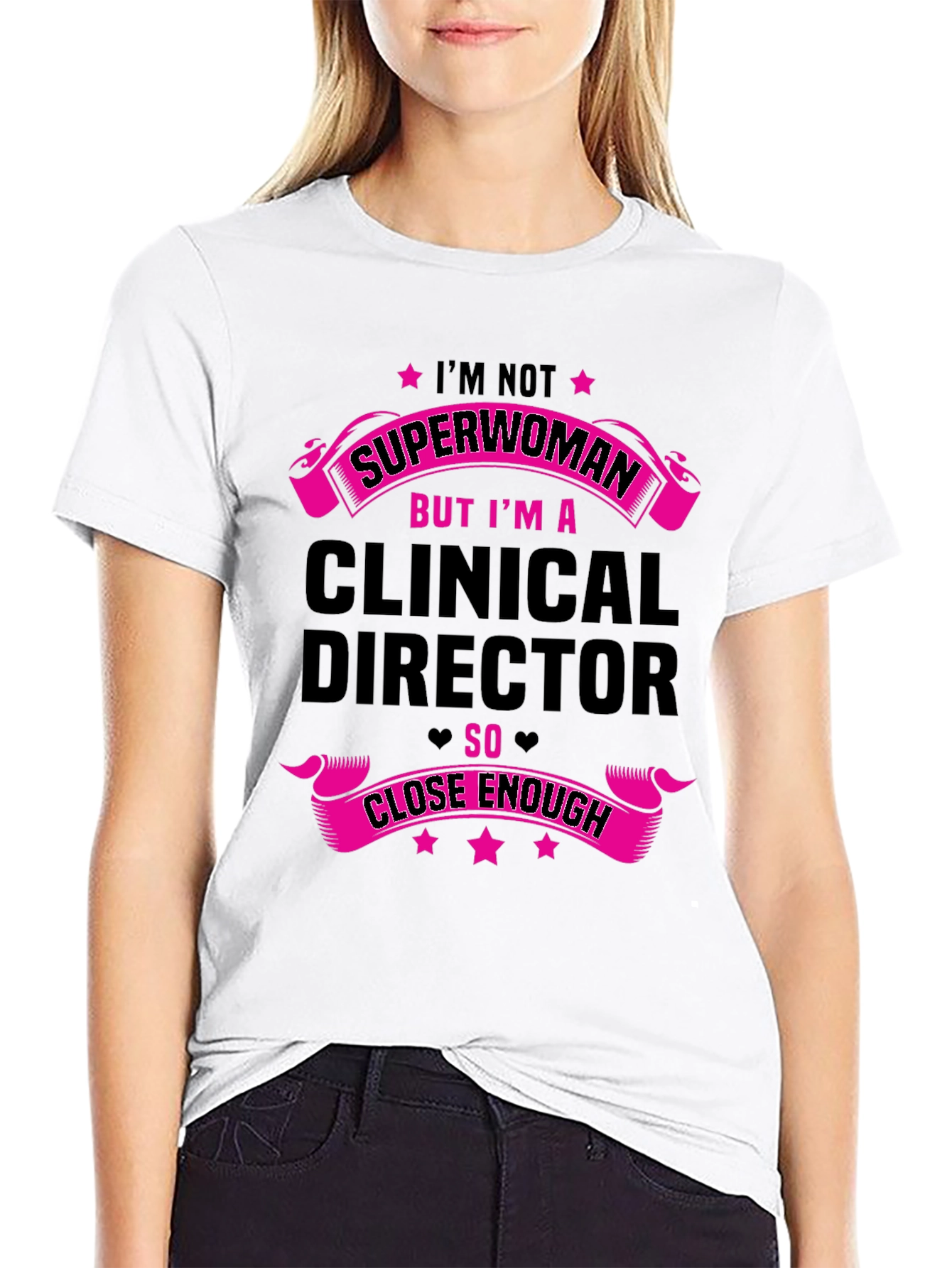 Black Clinical Director Superwoman Funny T-Shirt view 9