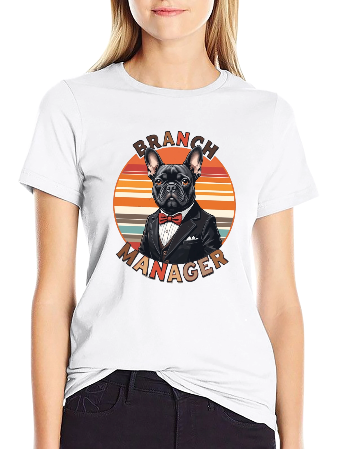 Black Branch Manager Dog T-Shirt, Funny Canine Apparel view 9