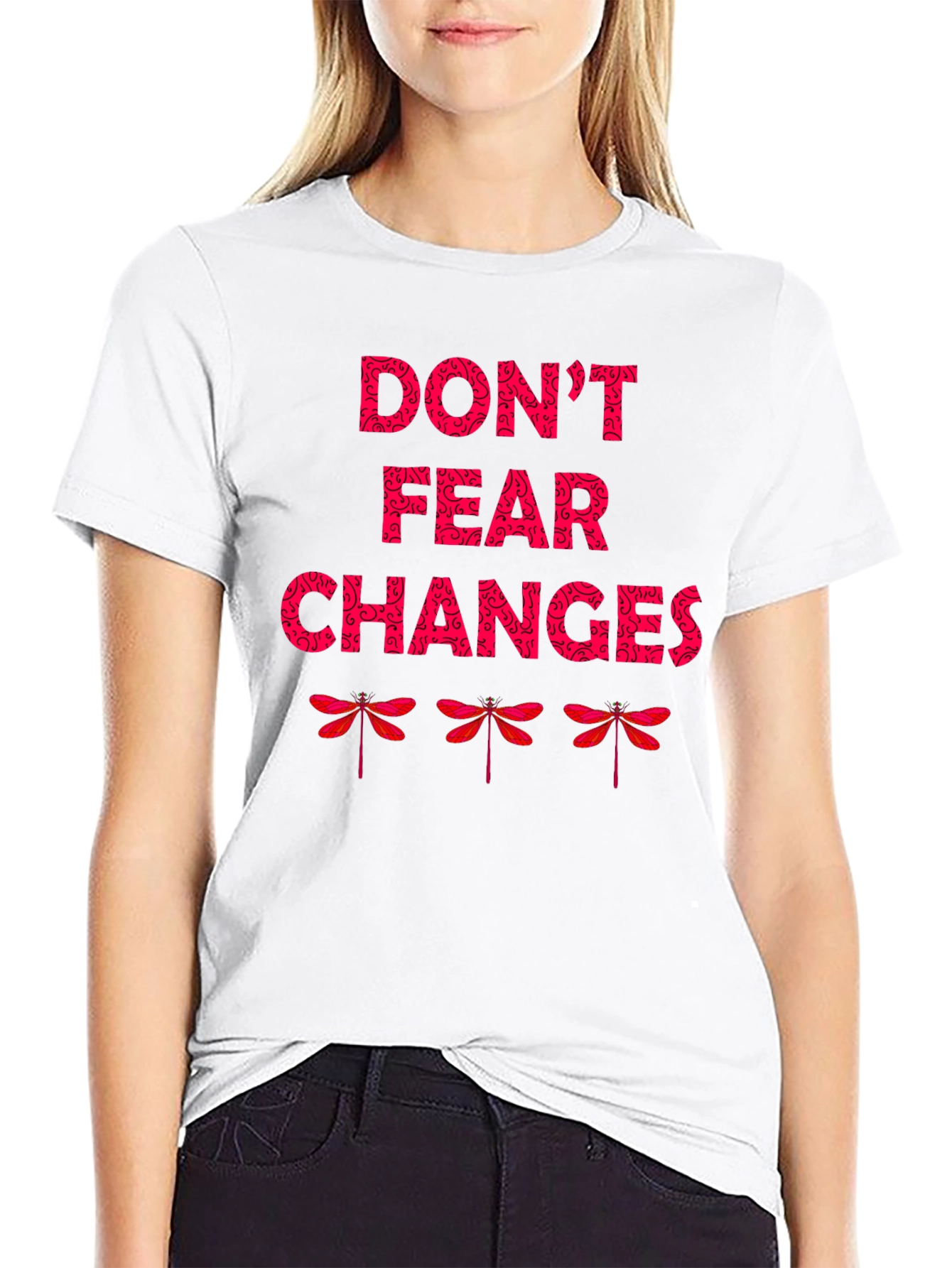 Black Don't Fear Changes Graphic T-Shirt view 9