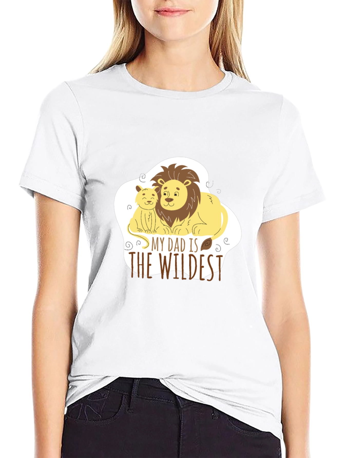 Black Dad & Cub Lion Graphic Tee - The Wildest Dad! view 9
