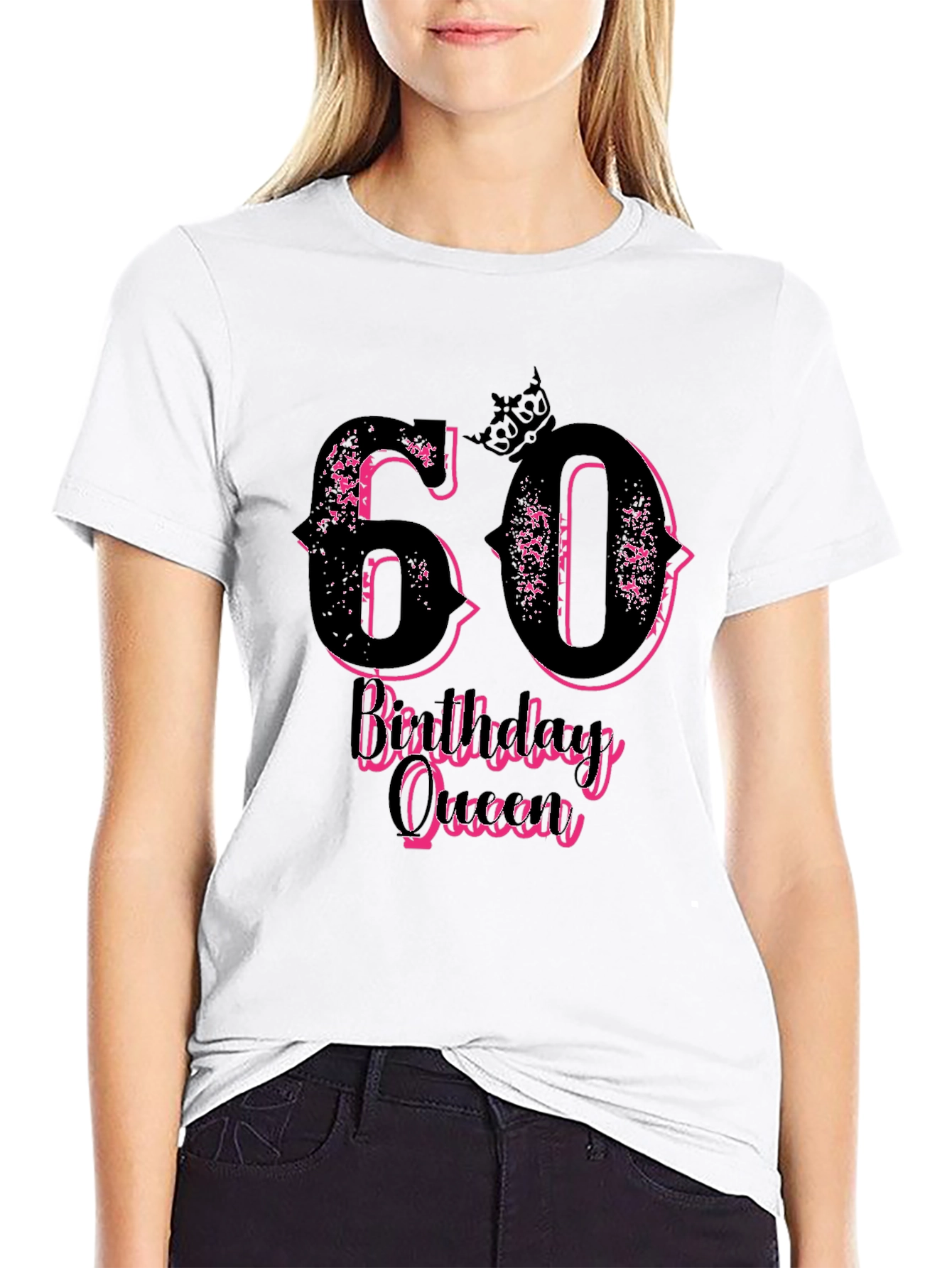 Black 60th Birthday Queen T-Shirt - Stylish & Fun! view 9