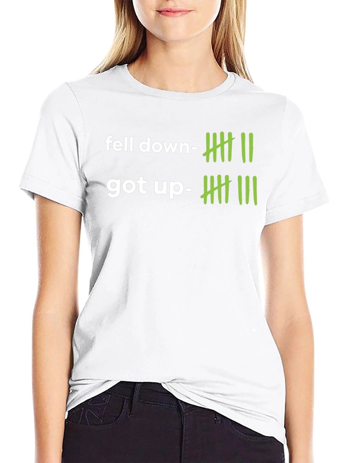 Black Fell Down Got Up T-Shirt view 9