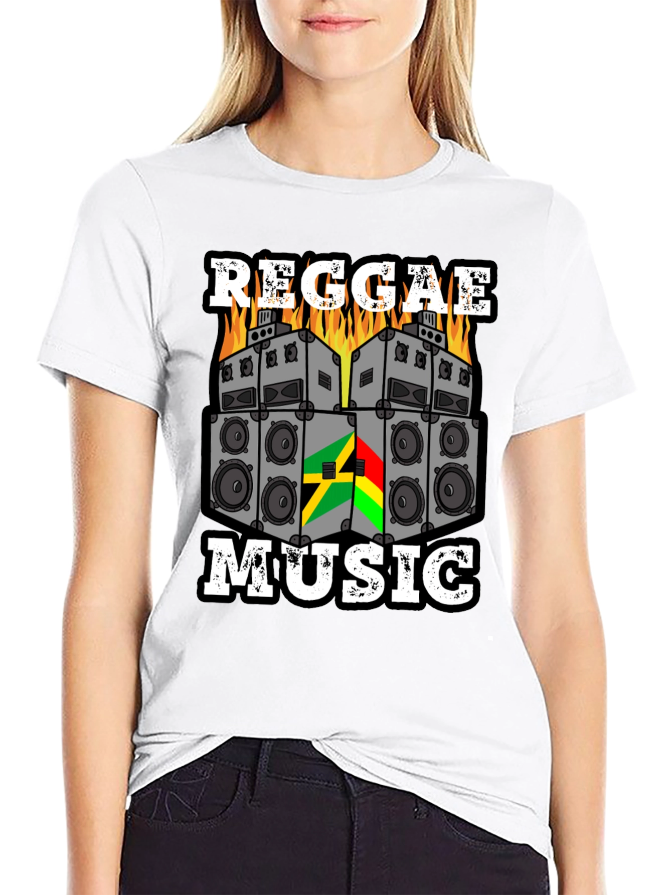 Black Reggae Music Graphic Tee - Black Cotton view 9