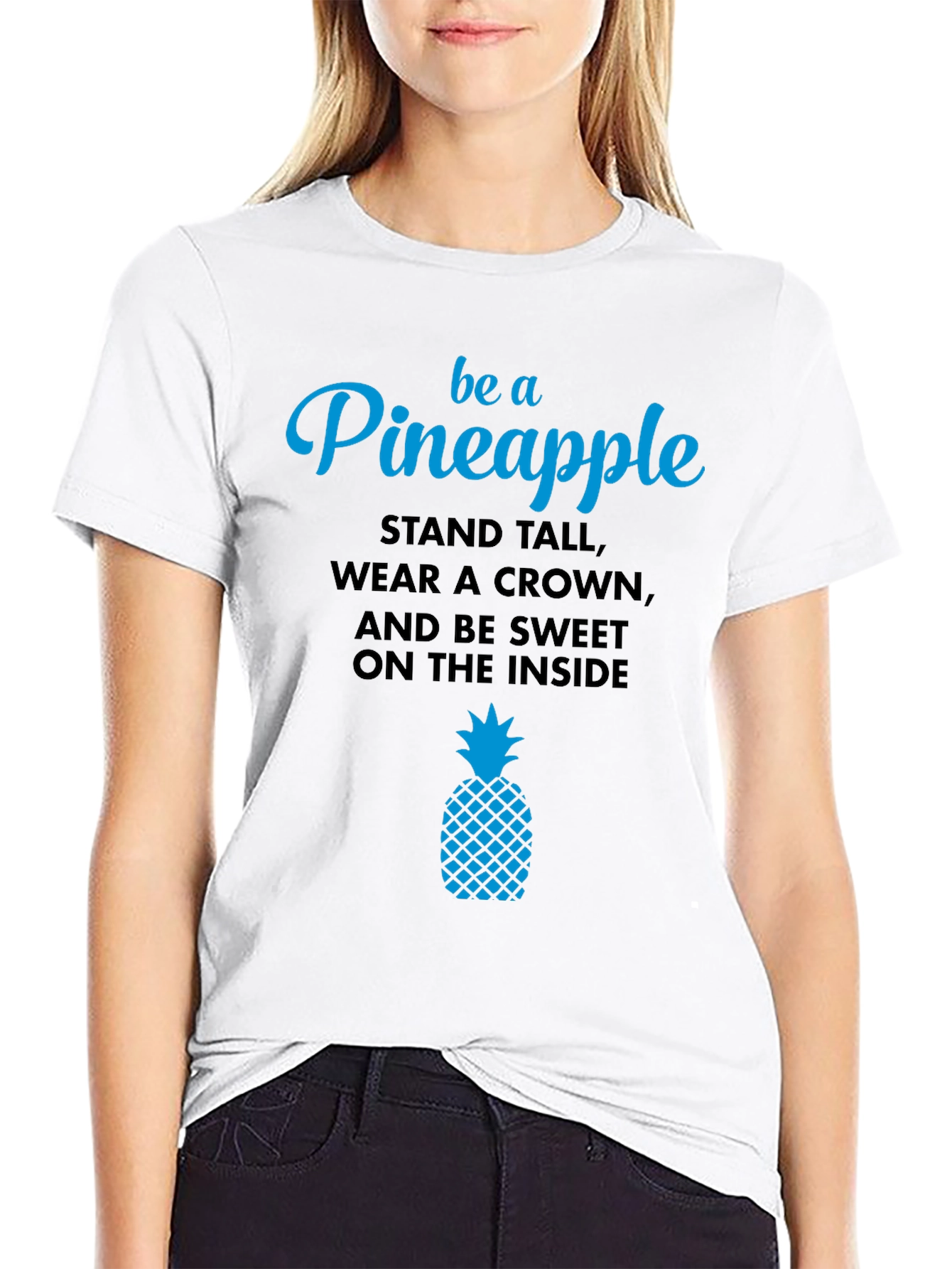 Black Be a Pineapple Graphic T-Shirt view 9
