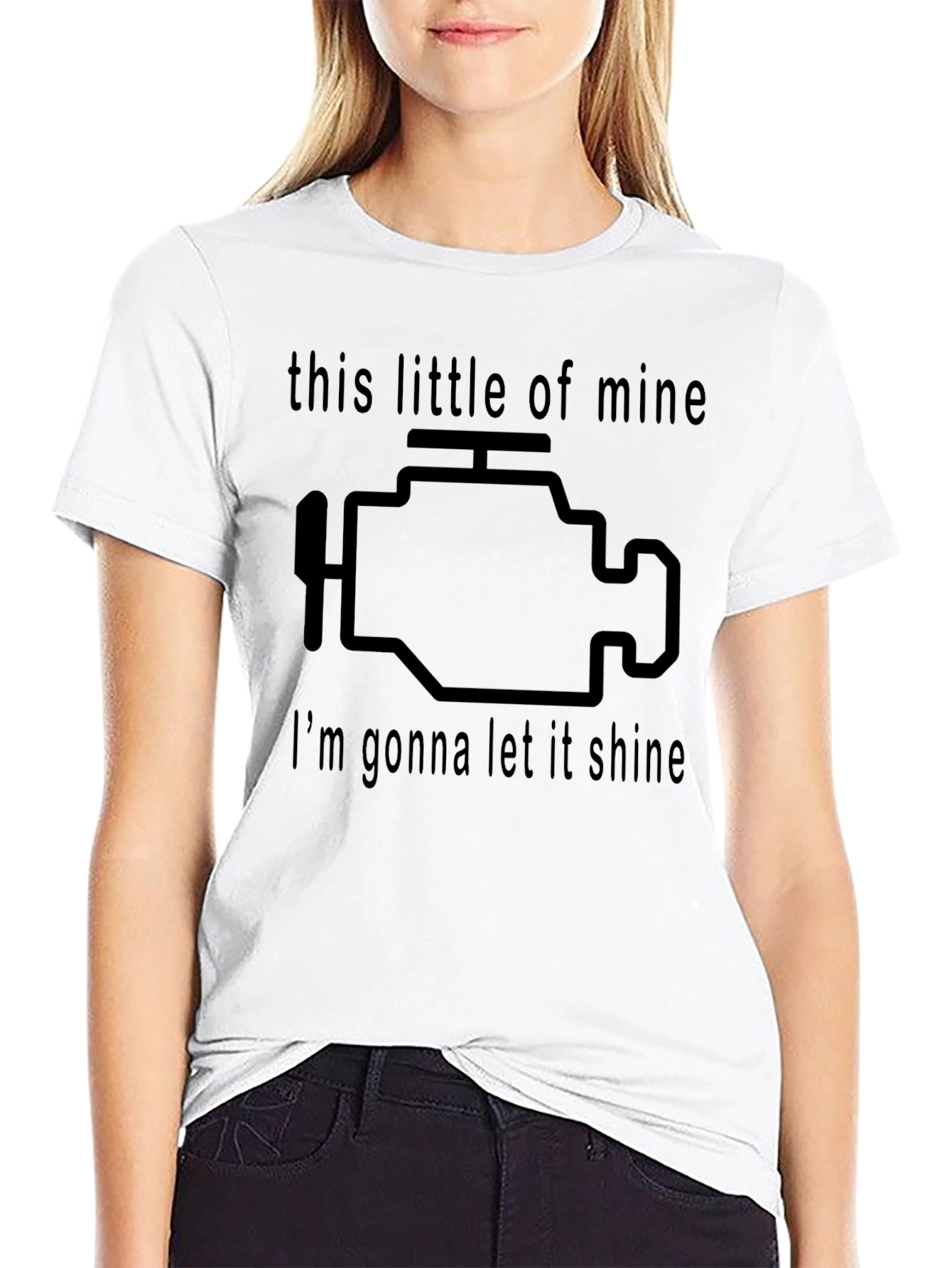 Black Check Engine Tee - This Little Light of Mine T-Shirt view 9