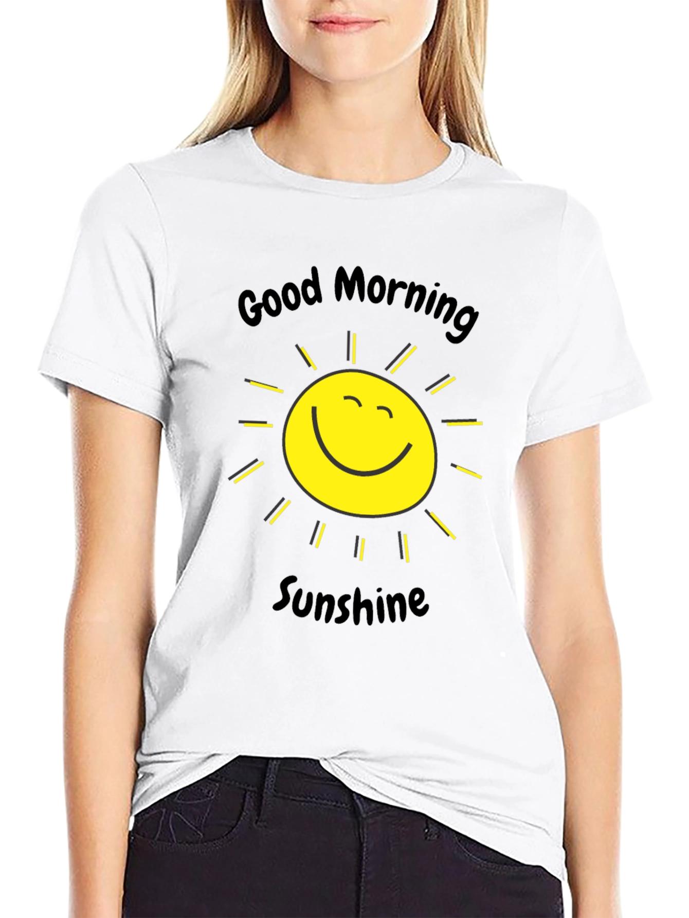 Black Good Morning Sunshine Graphic Tee view 9