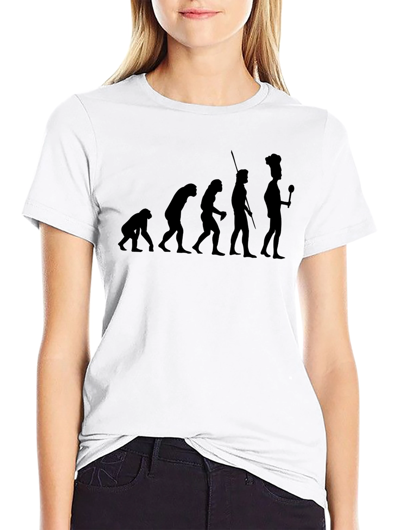 Black Chef Evolution T-Shirt - Funny Cooking Tee view 9