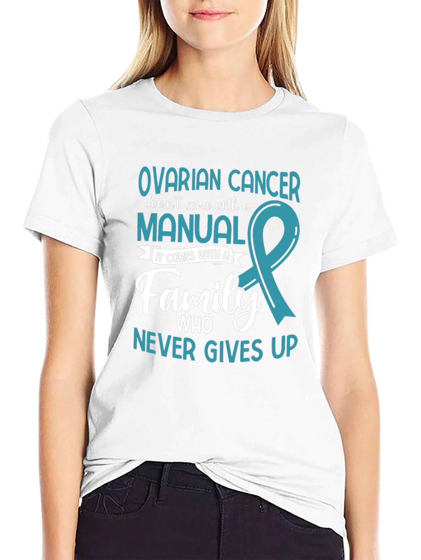 Ovarian Cancer Awareness T-Shirt - Family Support Tee - 9