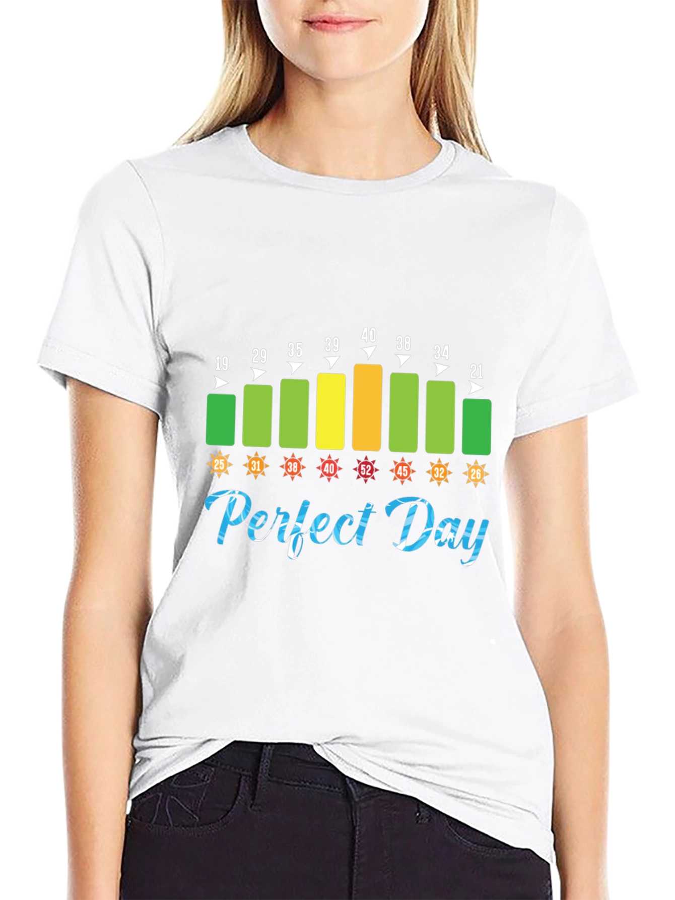 Black Perfect Day Temperature T-Shirt view 9