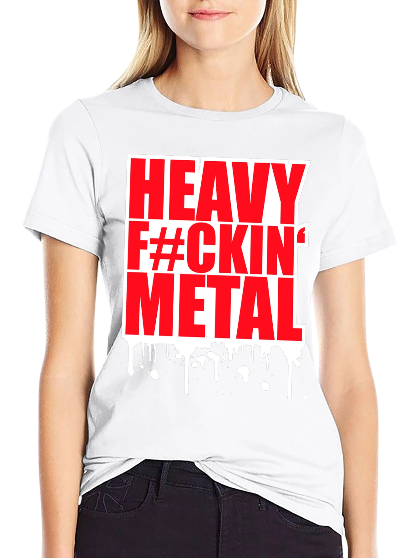 Black Heavy Metal Graphic Tee - Black Cotton T-Shirt view 9
