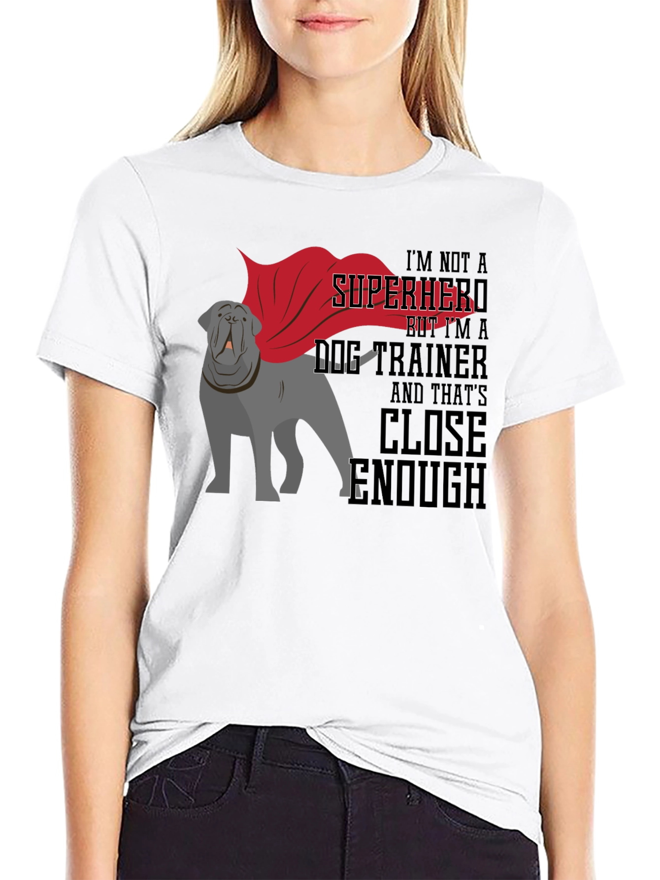 Black Dog Trainer Superhero T-Shirt - Unisex Tee view 9