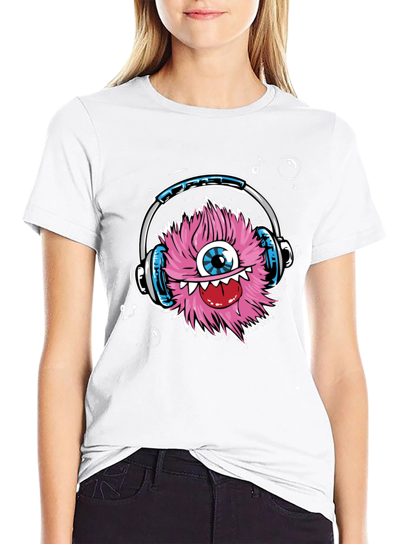 Black Monster Headphones Graphic Tee - Funky & Unique view 9