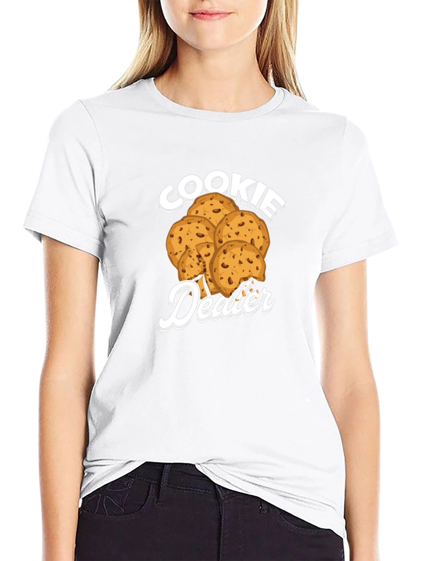Black Cookie Dealer Graphic T-Shirt - Funny Novelty Tee view 9