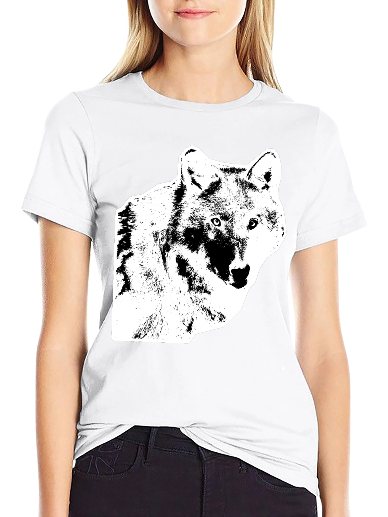 Black Black Wolf Graphic Tee view 9