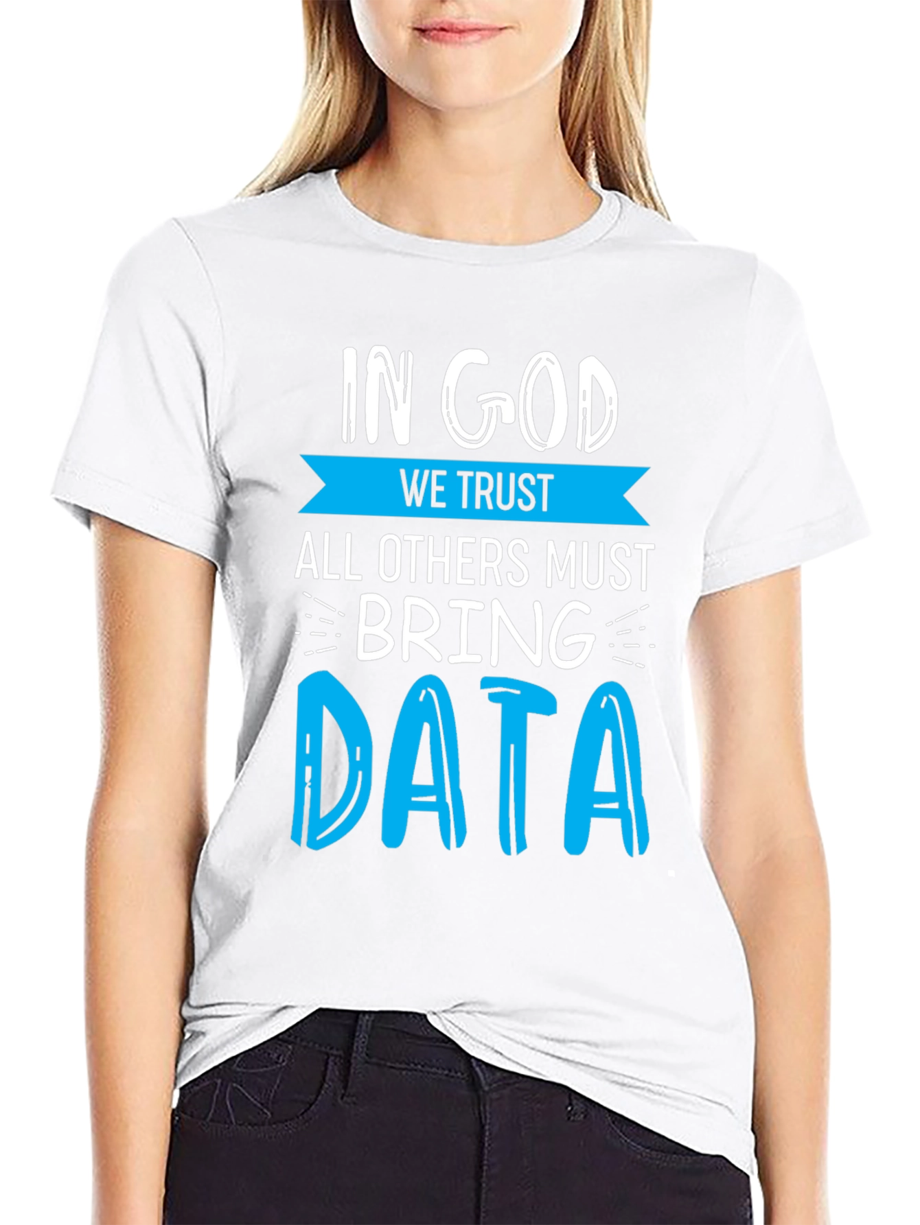 Black In God We Trust Data T-Shirt - Funny Data Science Tee view 9