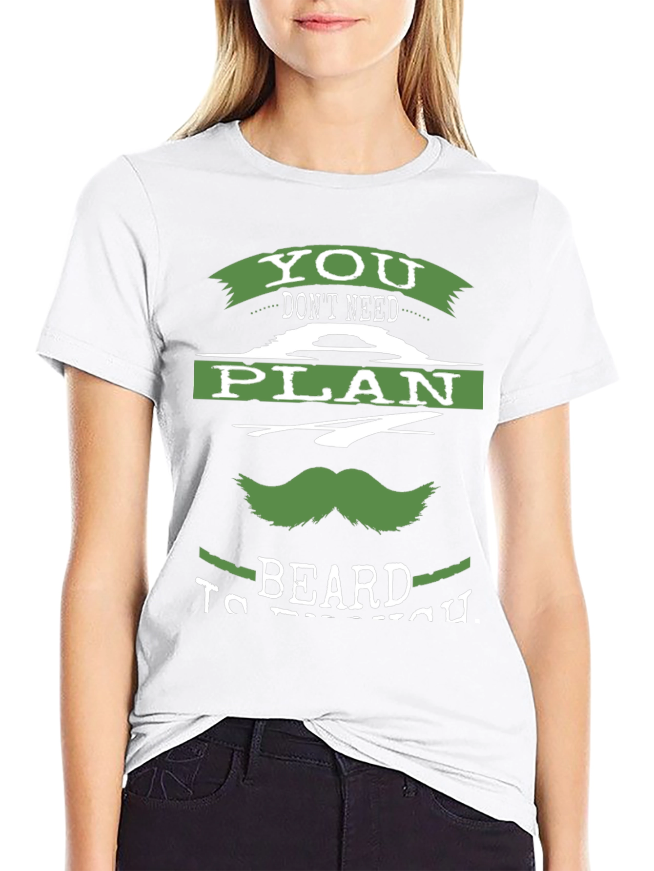 Black Funny Beard Plan T-Shirt view 9