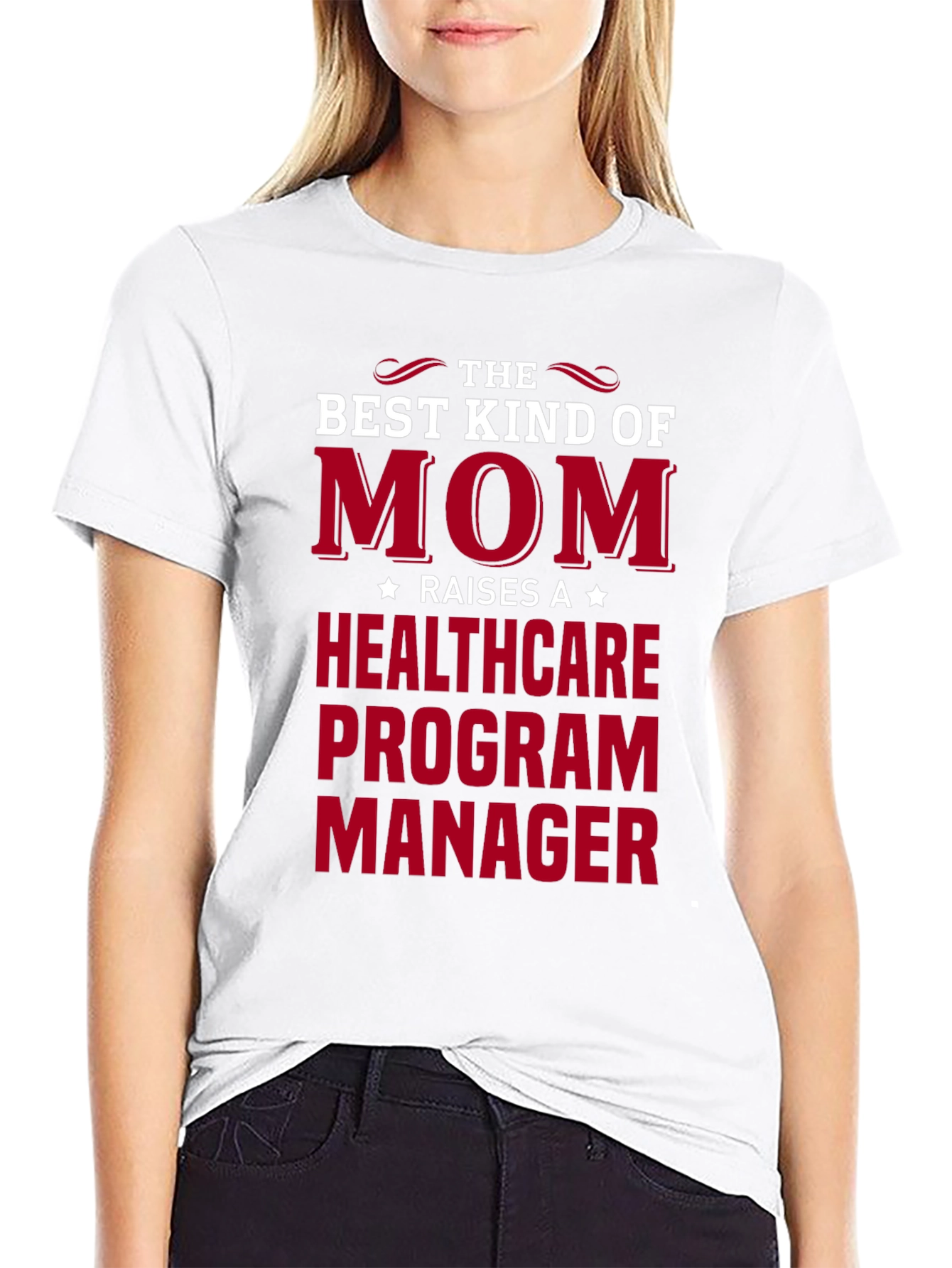 Black Best Mom Raises Healthcare Program Manager T-Shirt view 9
