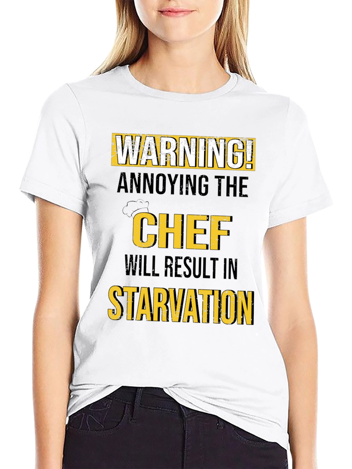 Black Warning Annoying the Chef T-Shirt view 9