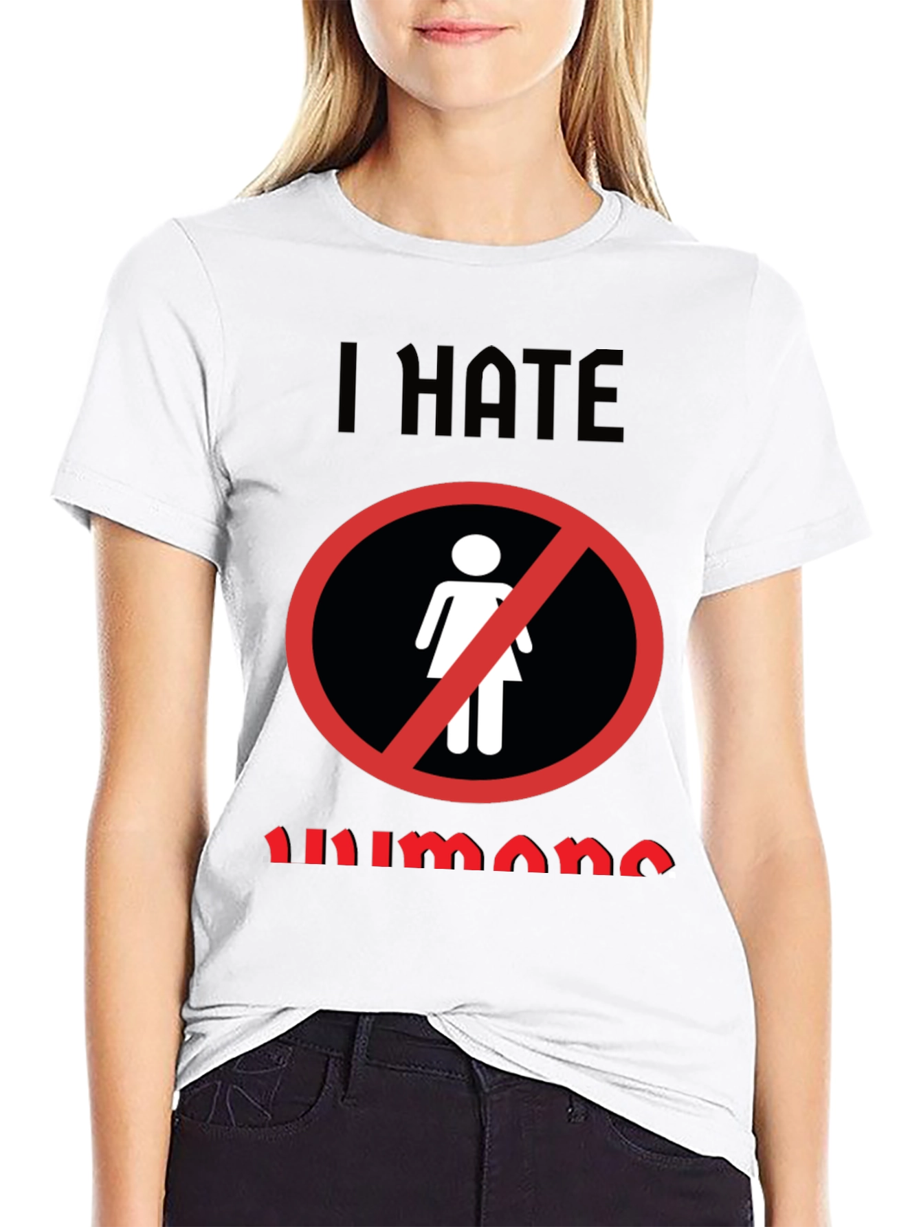 Black I Hate Humans Graphic Novelty T-Shirt view 9