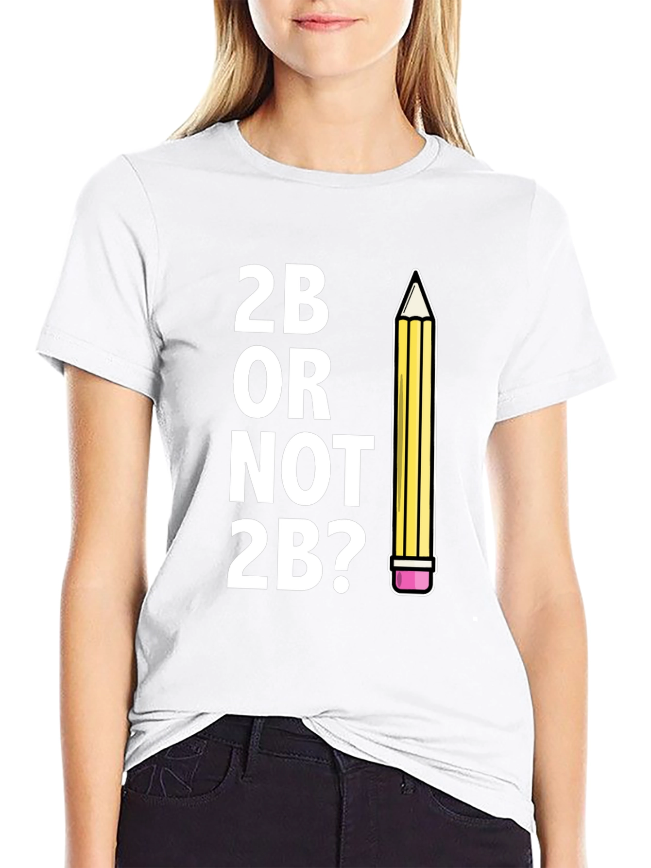 Black 2B Or Not 2B? Funny Graphic Tee view 9