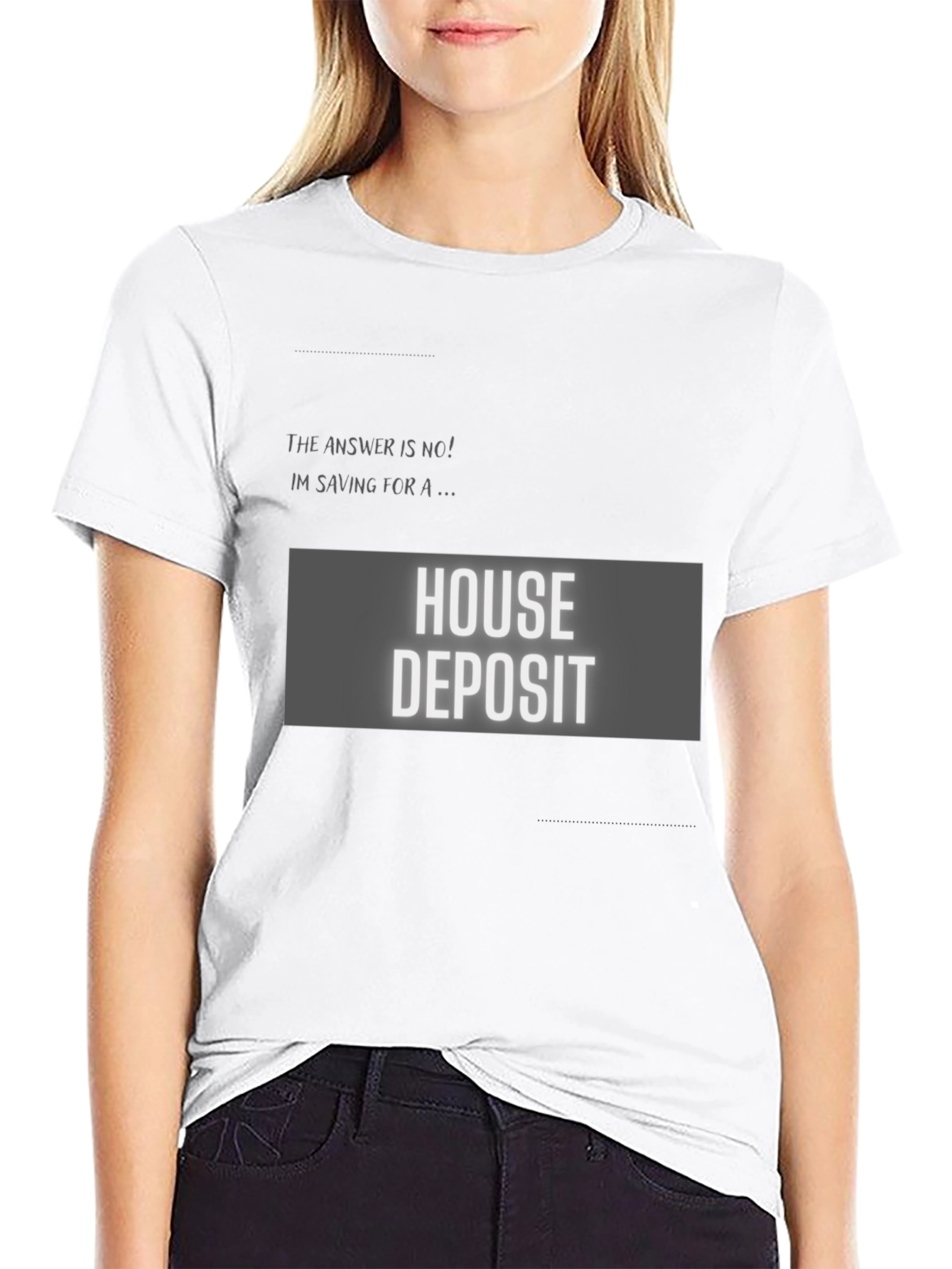 Black House Deposit Saving T-Shirt - Funny Sarcastic Tee view 9