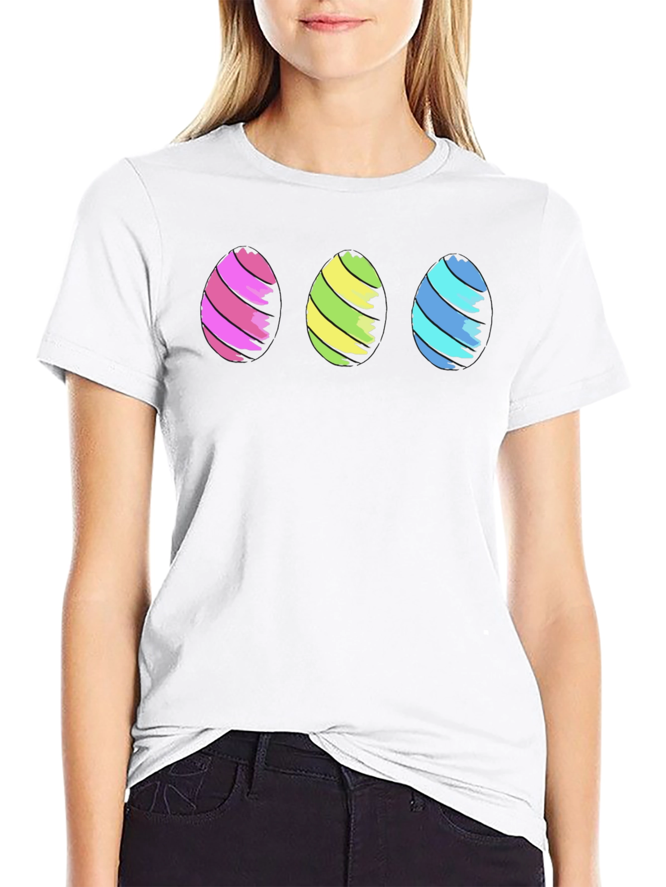 Black Easter Egg Graphic Tee - Men's Short Sleeve Crew Neck T-Shirt view 9