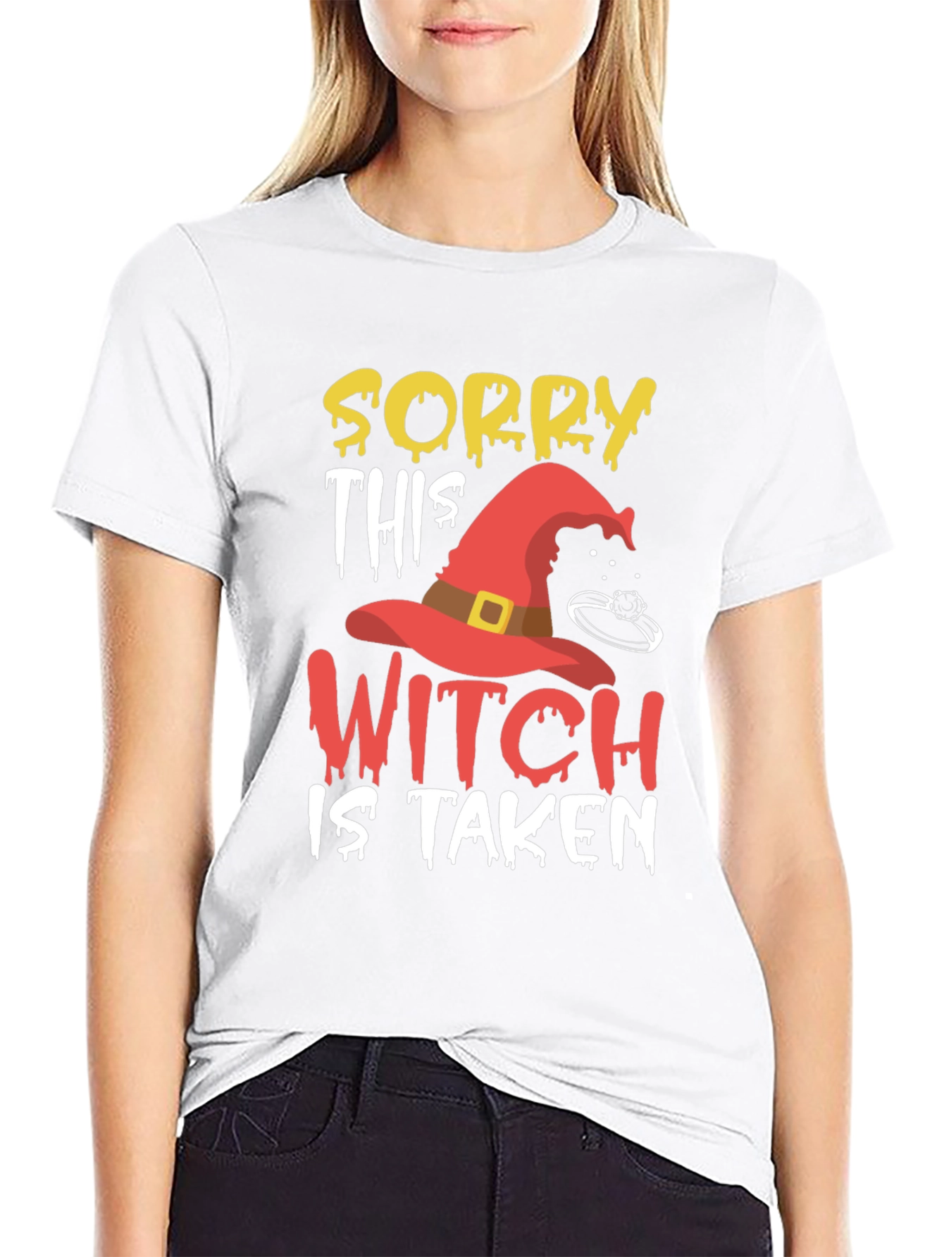 Black Sorry This Witch Is Taken Graphic T-Shirt view 9