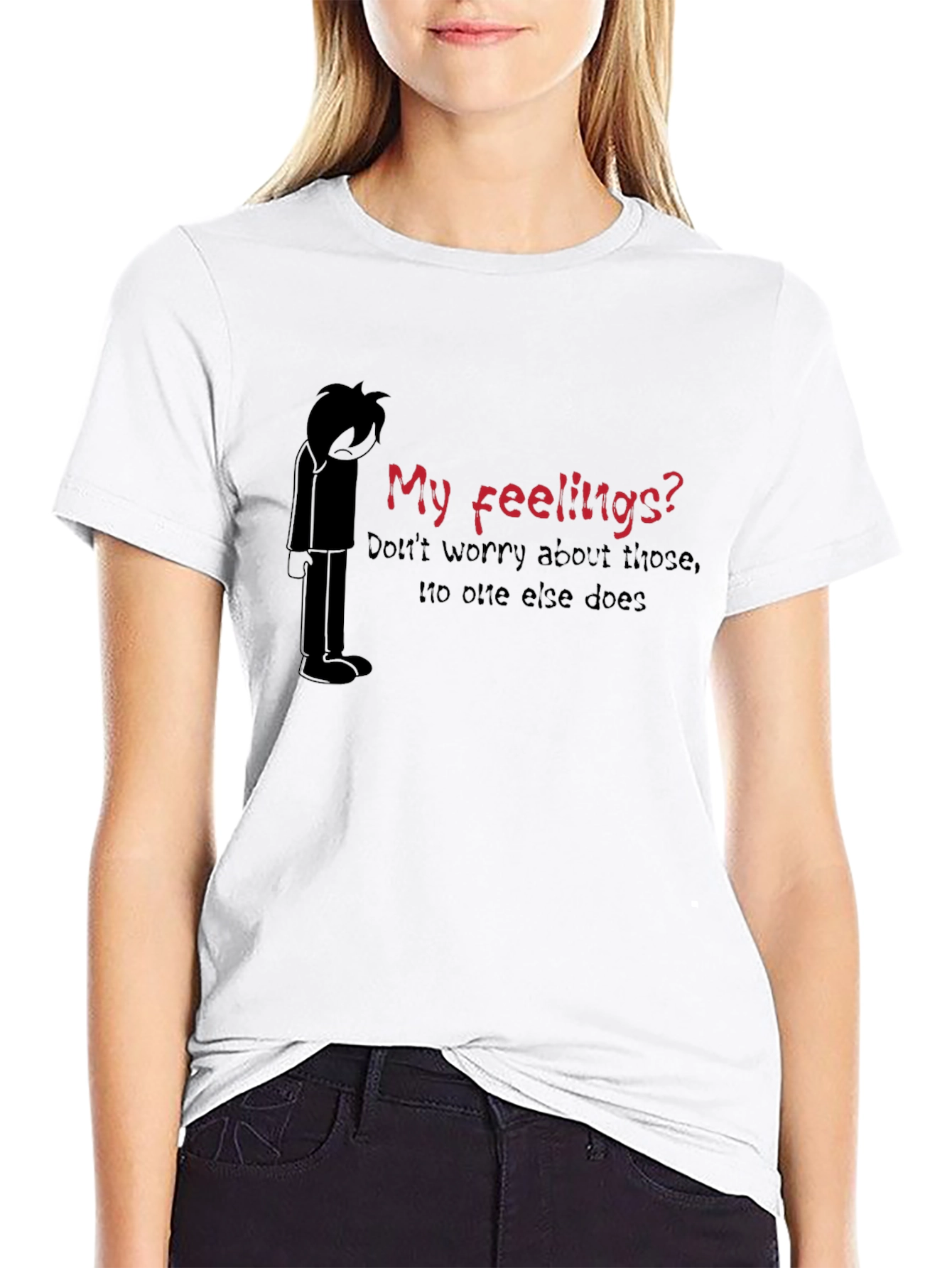 Black My Feelings? T-Shirt - Expressive Graphic Tee view 9
