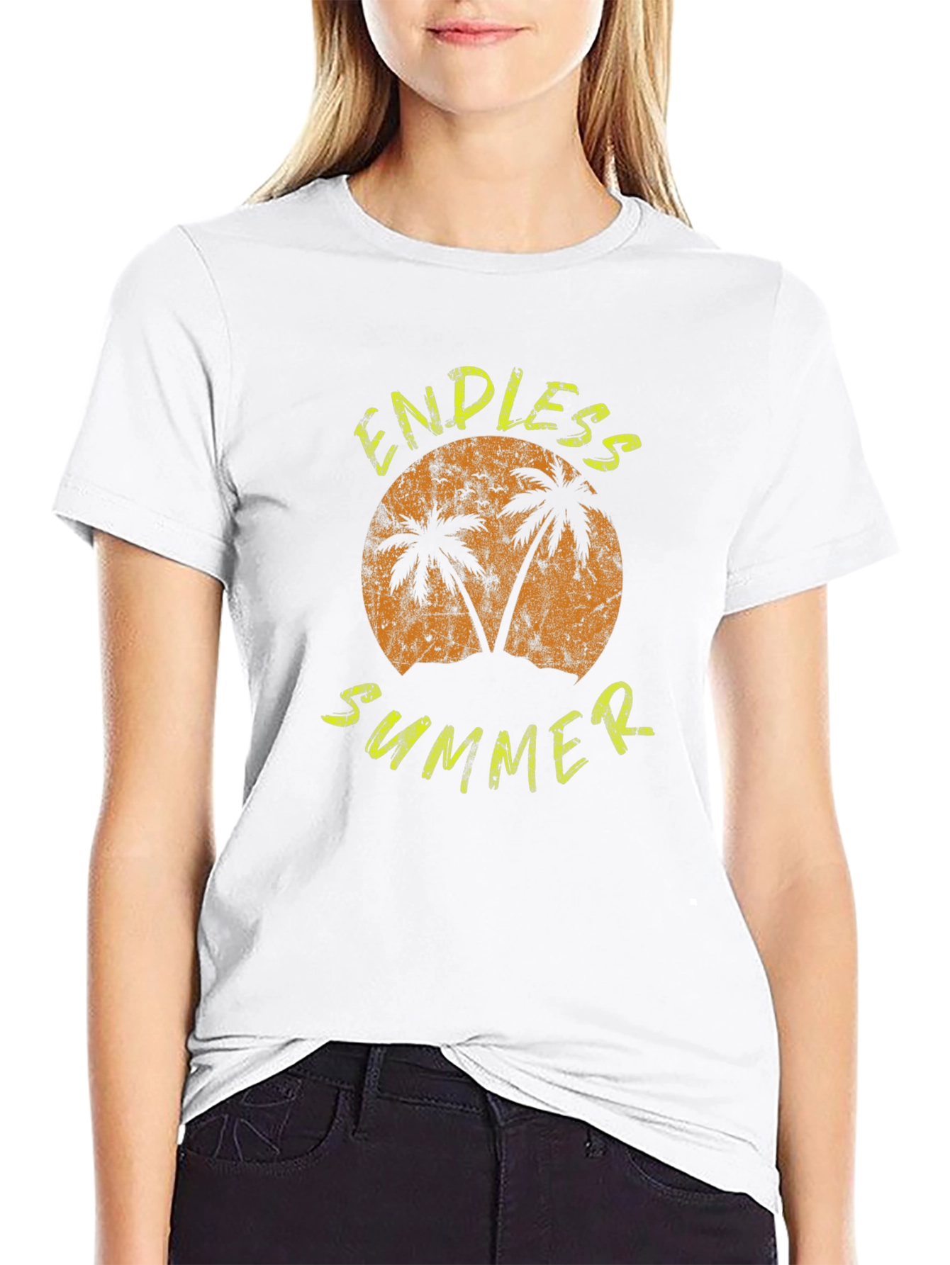 Black Endless Summer Graphic Print Black T-Shirt view 9