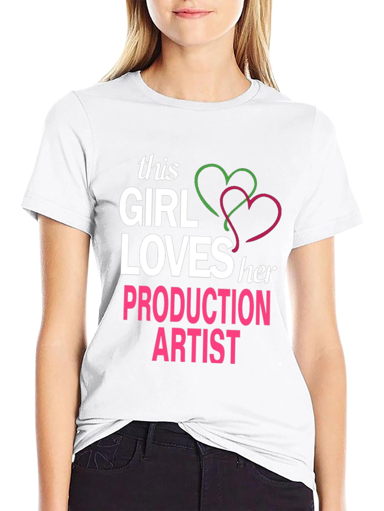 Black This Girl Loves Her Production Artist T-Shirt view 9