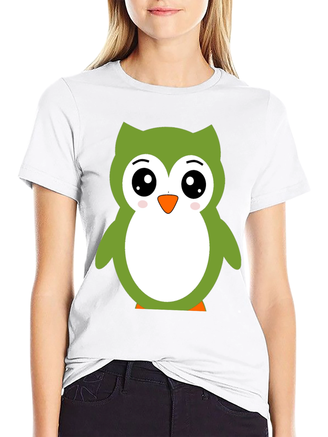 Black Owl Graphic Tee - Fun & Stylish Black T-Shirt view 9