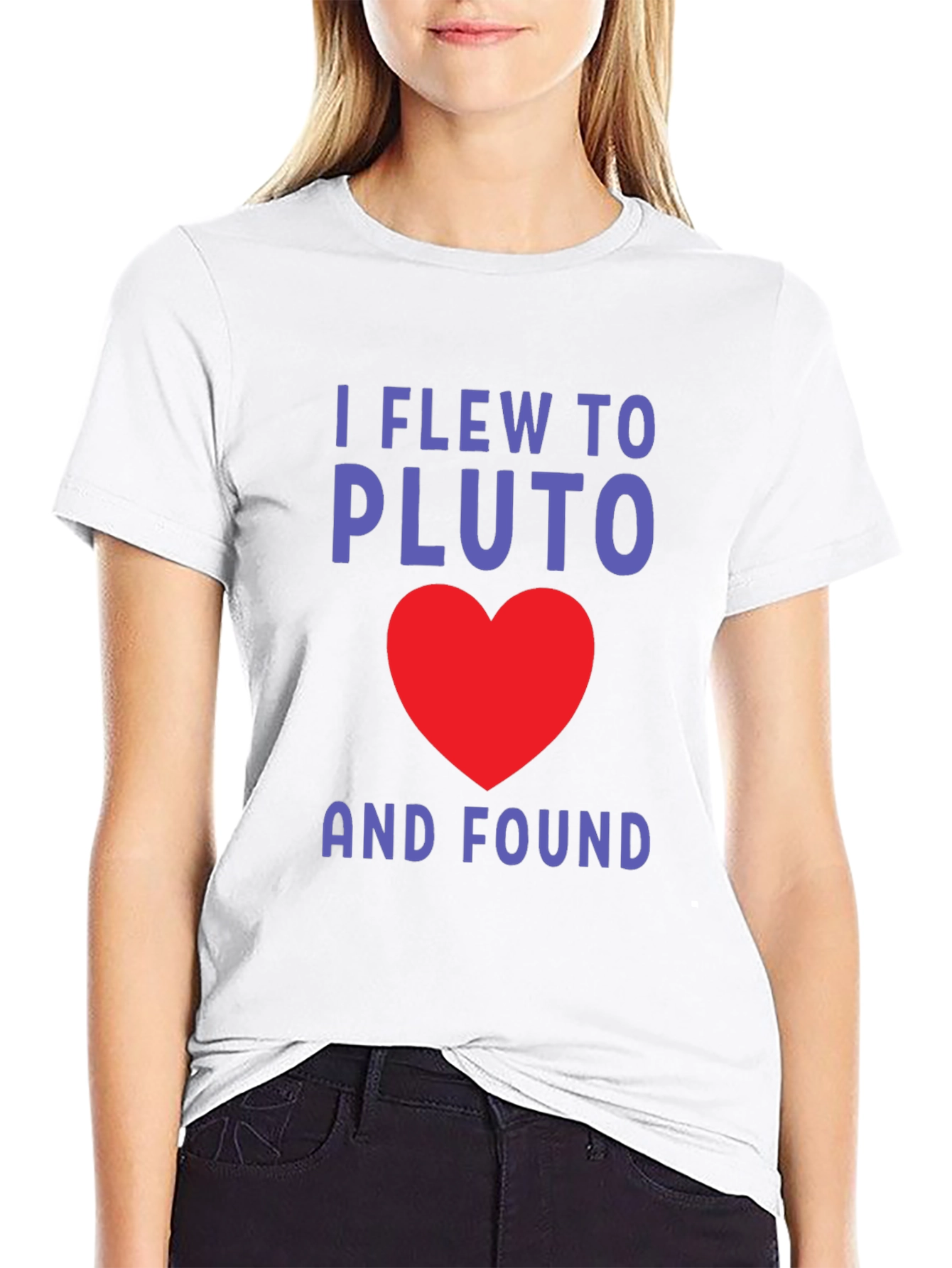 Black I Flew to Pluto and Found Love T-Shirt view 9