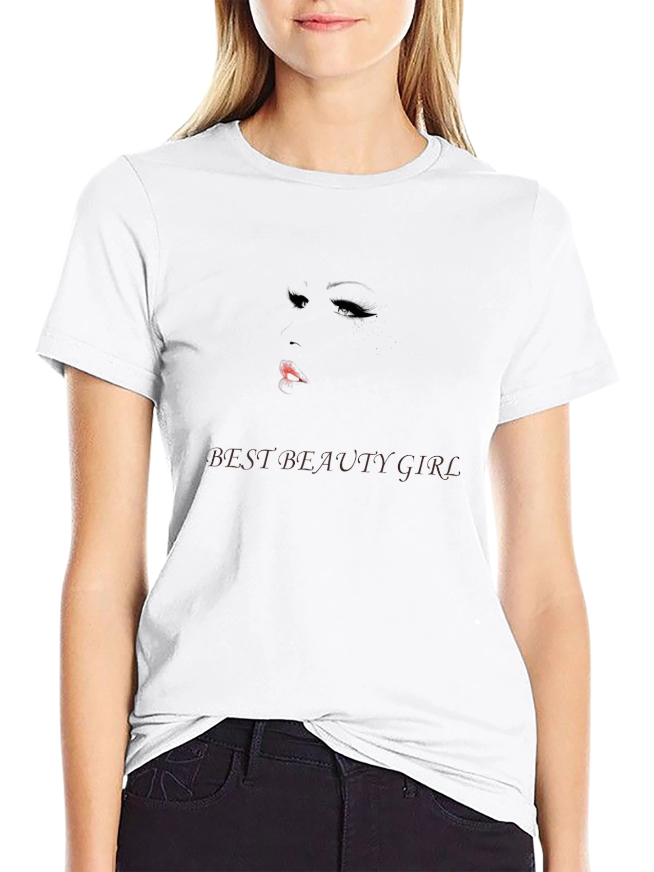 Black Best Beauty Girl Graphic T-Shirt view 9