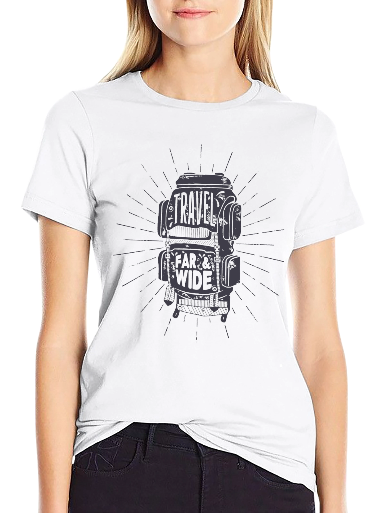 Black Travel Far & Wide Graphic Tee - Black view 9