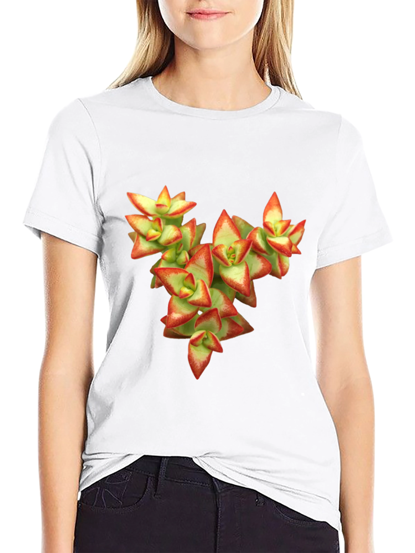 Black Succulent Graphic T-Shirt - Nature Inspired Tee view 9