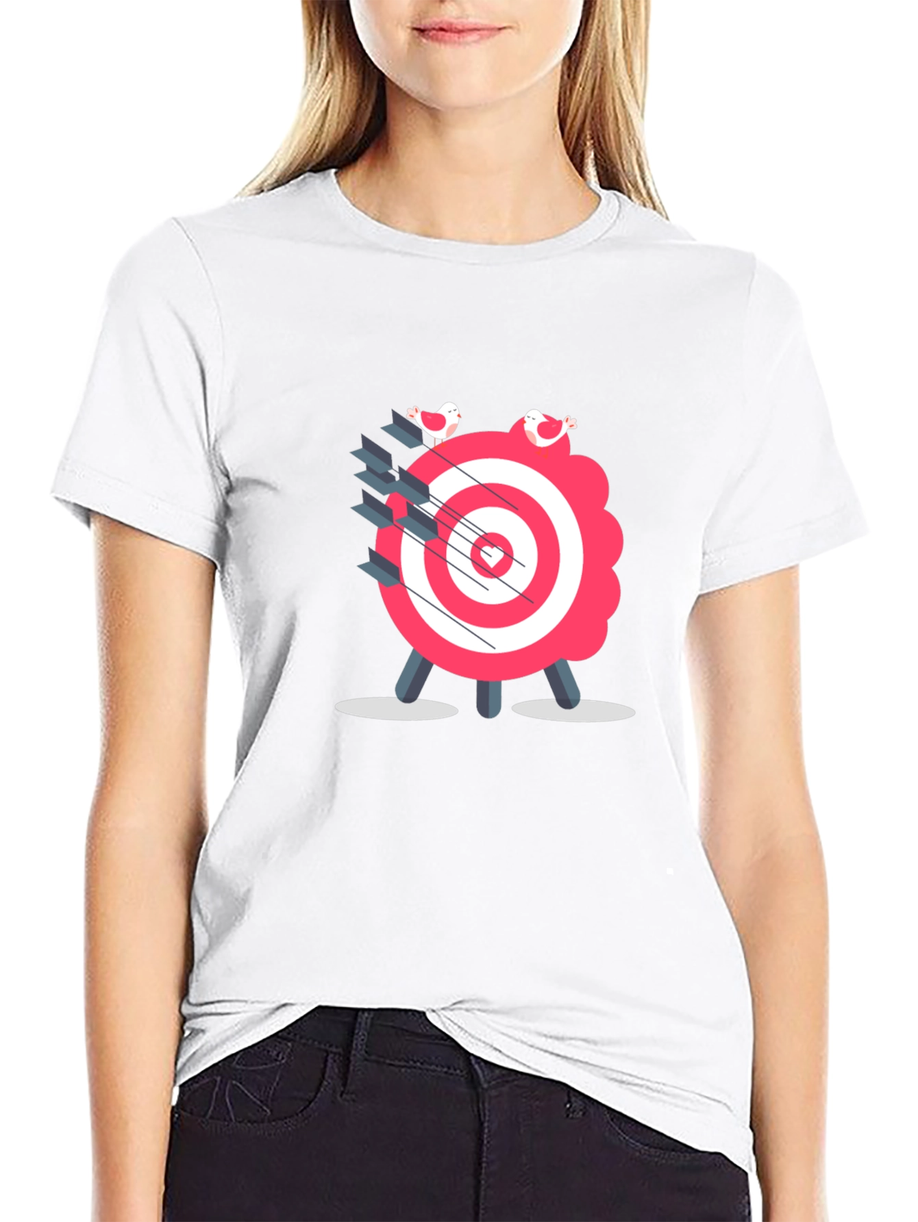 Black Target Practice Graphic Tee - Black Cotton Shirt view 9
