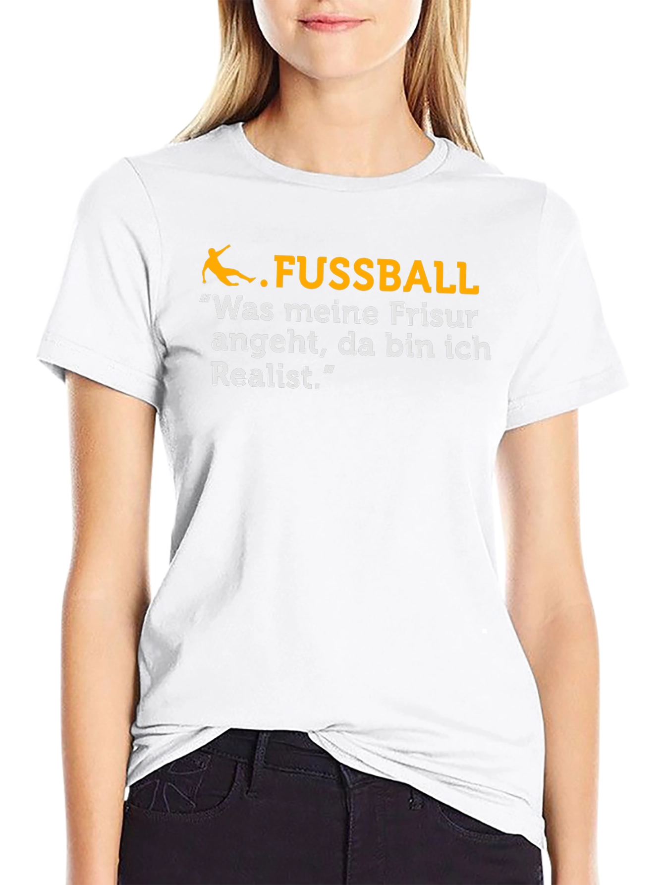 Black Funny German Soccer Fan T-Shirt - "Fussball Realist" view 9
