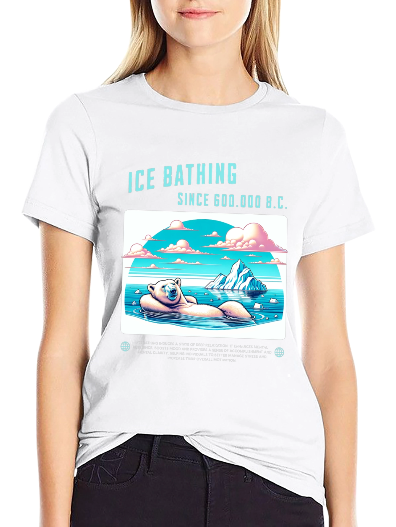 Ice Bathing Bear T-Shirt - Since 600,000 B.C. - 9