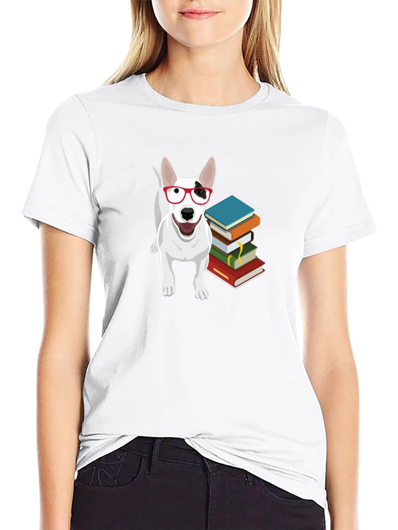 Black Dog with Glasses T-Shirt view 9