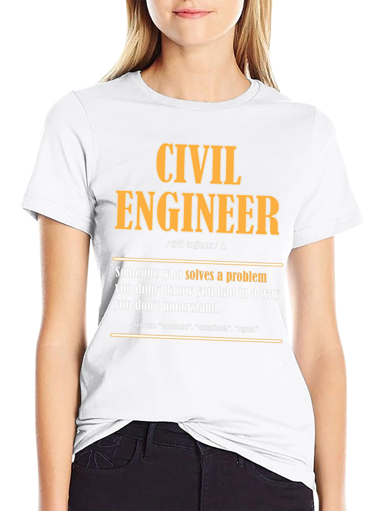 Black Civil Engineer Definition T-Shirt view 9
