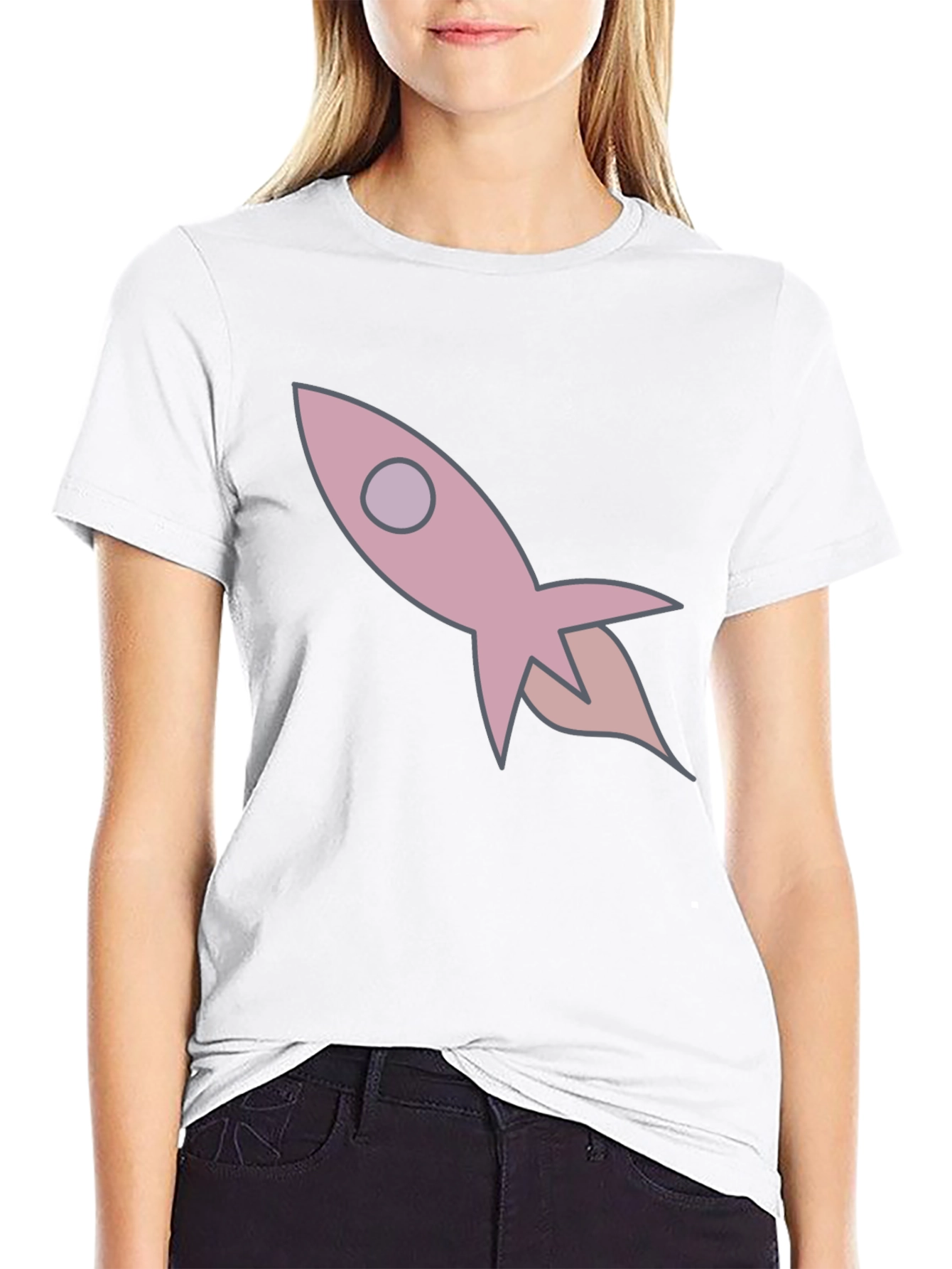 Black Rocket Graphic Tee - Cool Casual Cotton T-Shirt view 9