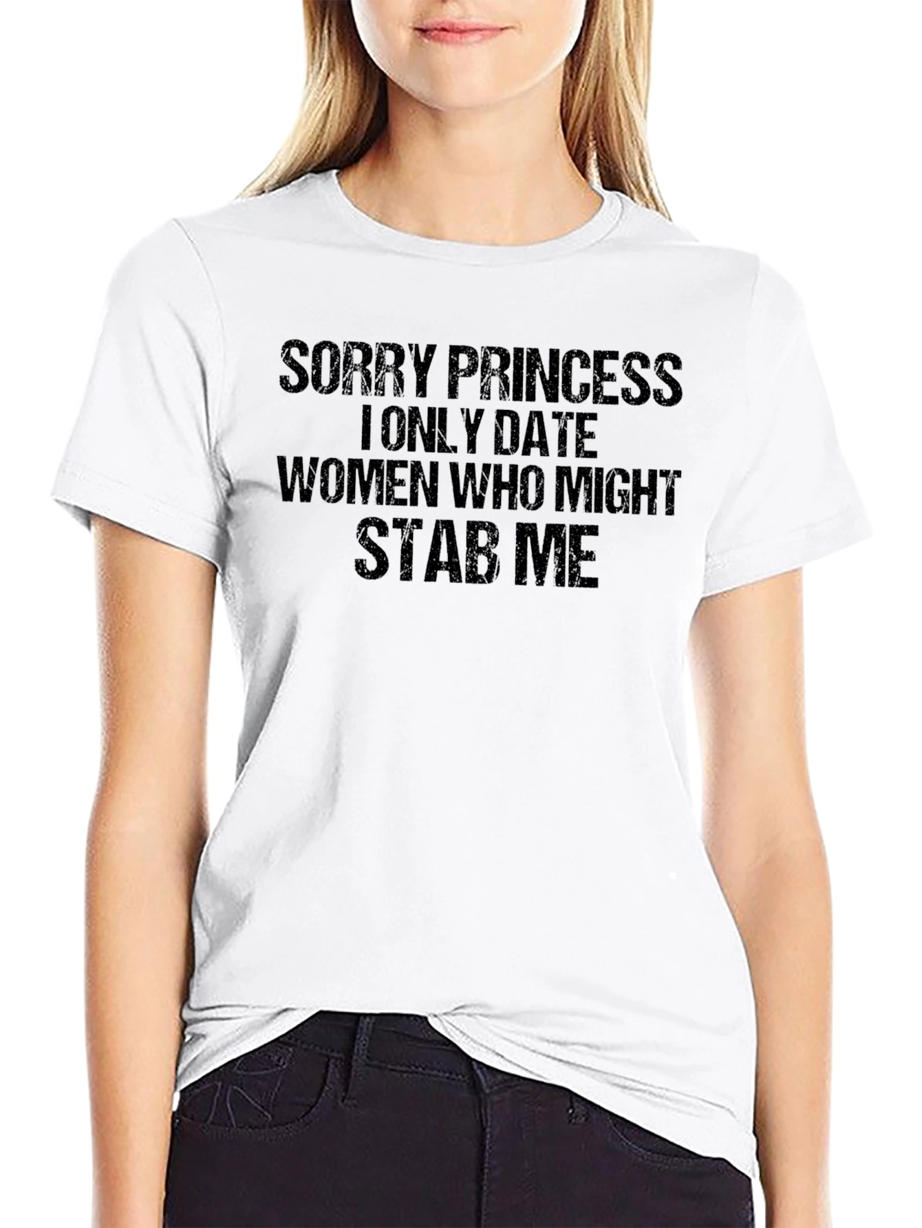 Black Sorry Princess T-Shirt Funny Graphic Tee view 9
