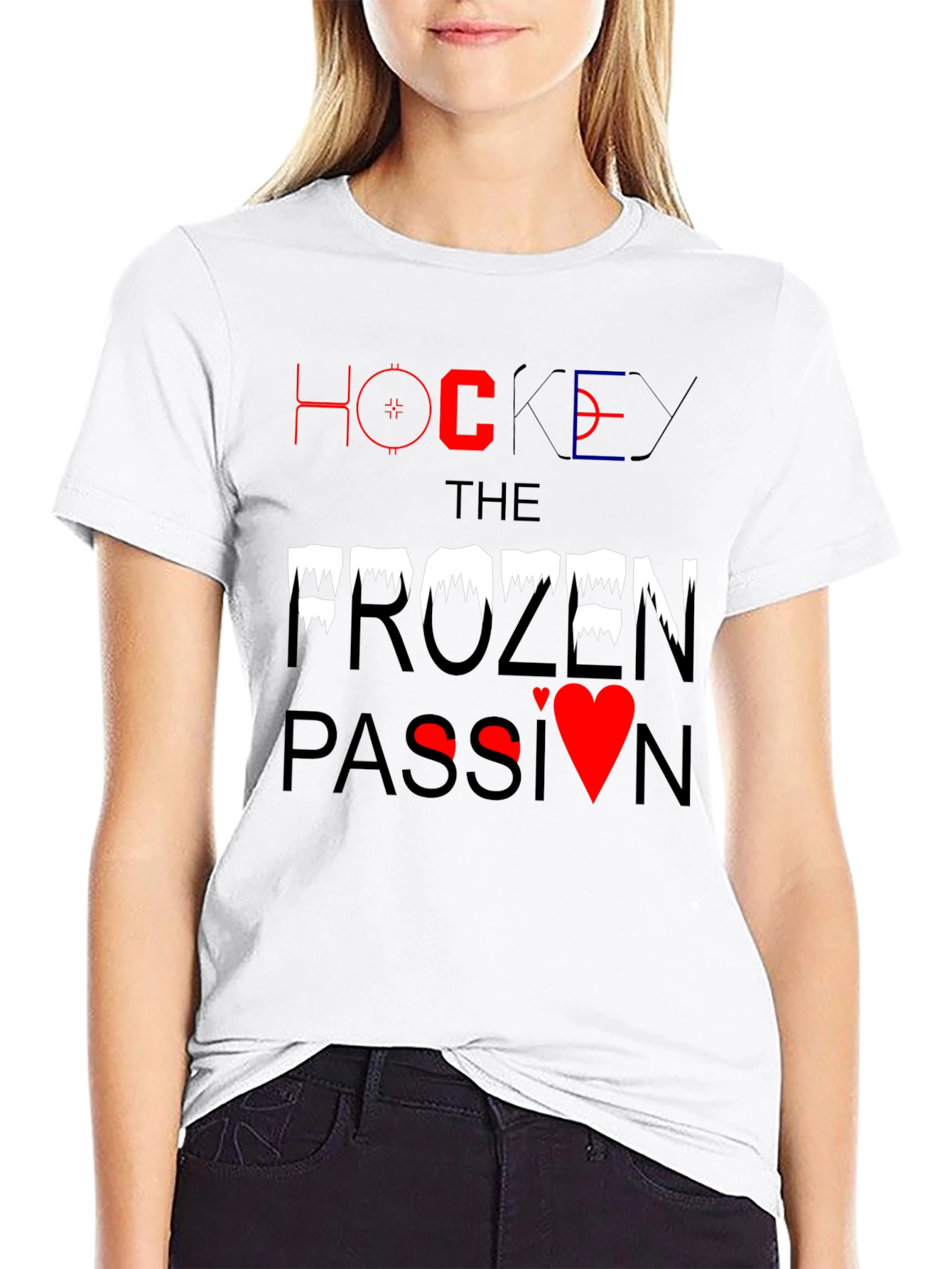 Black Hockey Frozen Passion T-Shirt view 9