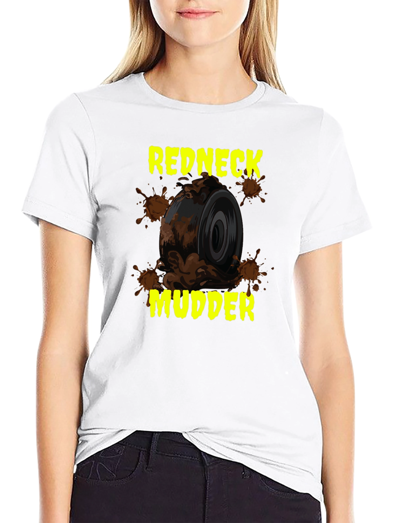 Black Redneck Mudder Graphic Tee view 9